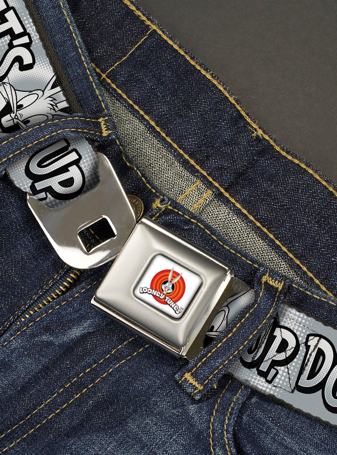 Looney Tunes Bugs Bunny What's Up Doc Pose Seatbelt Buckle Belt, MULTI, alternate