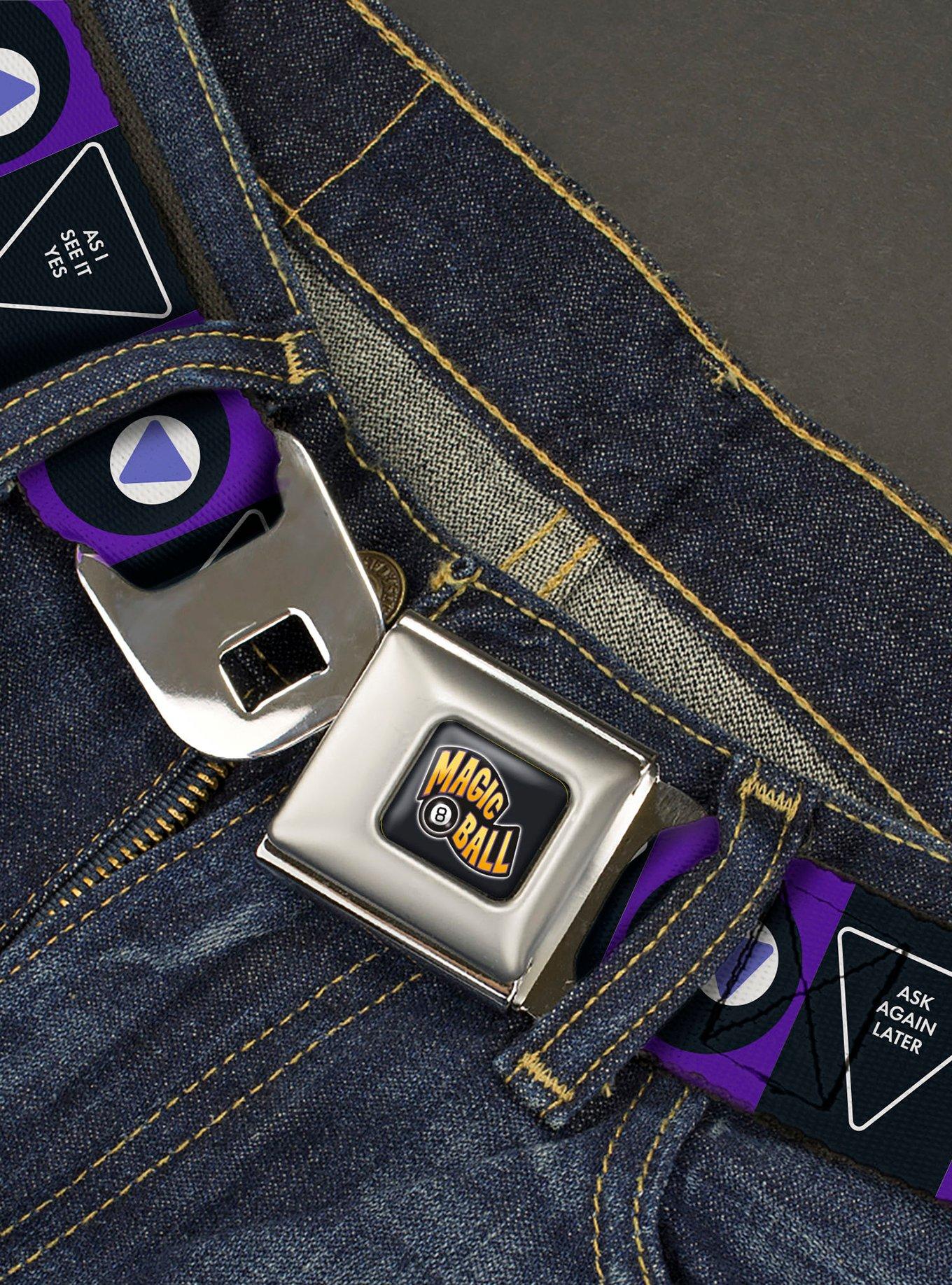 Magic 8 Ball Answers and Ball Blocks Seatbelt Buckle Belt, MULTI, alternate