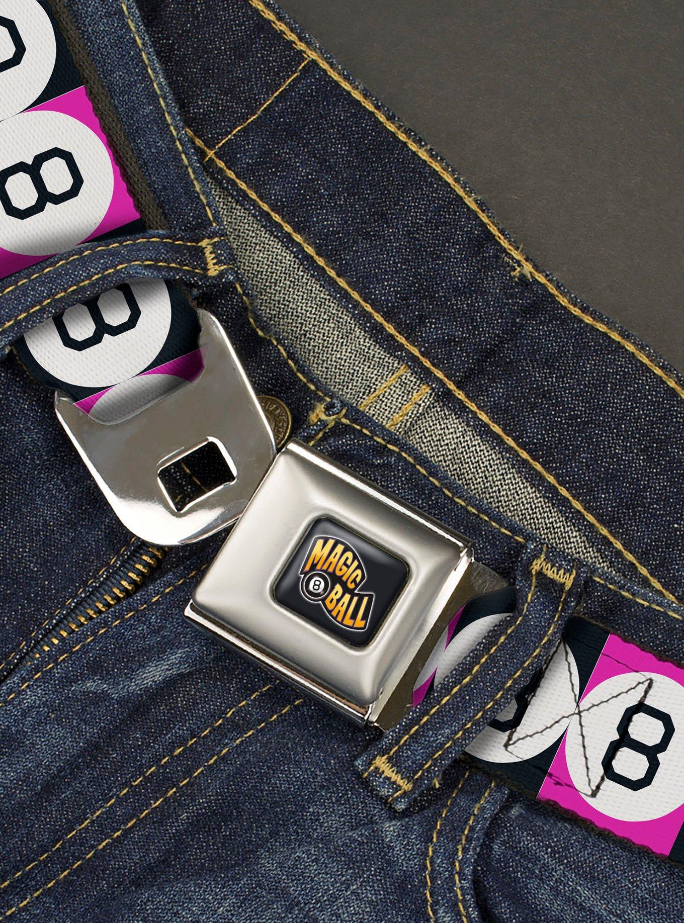 Magic 8 Ball Blocks Seatbelt Buckle Belt, MULTI, alternate