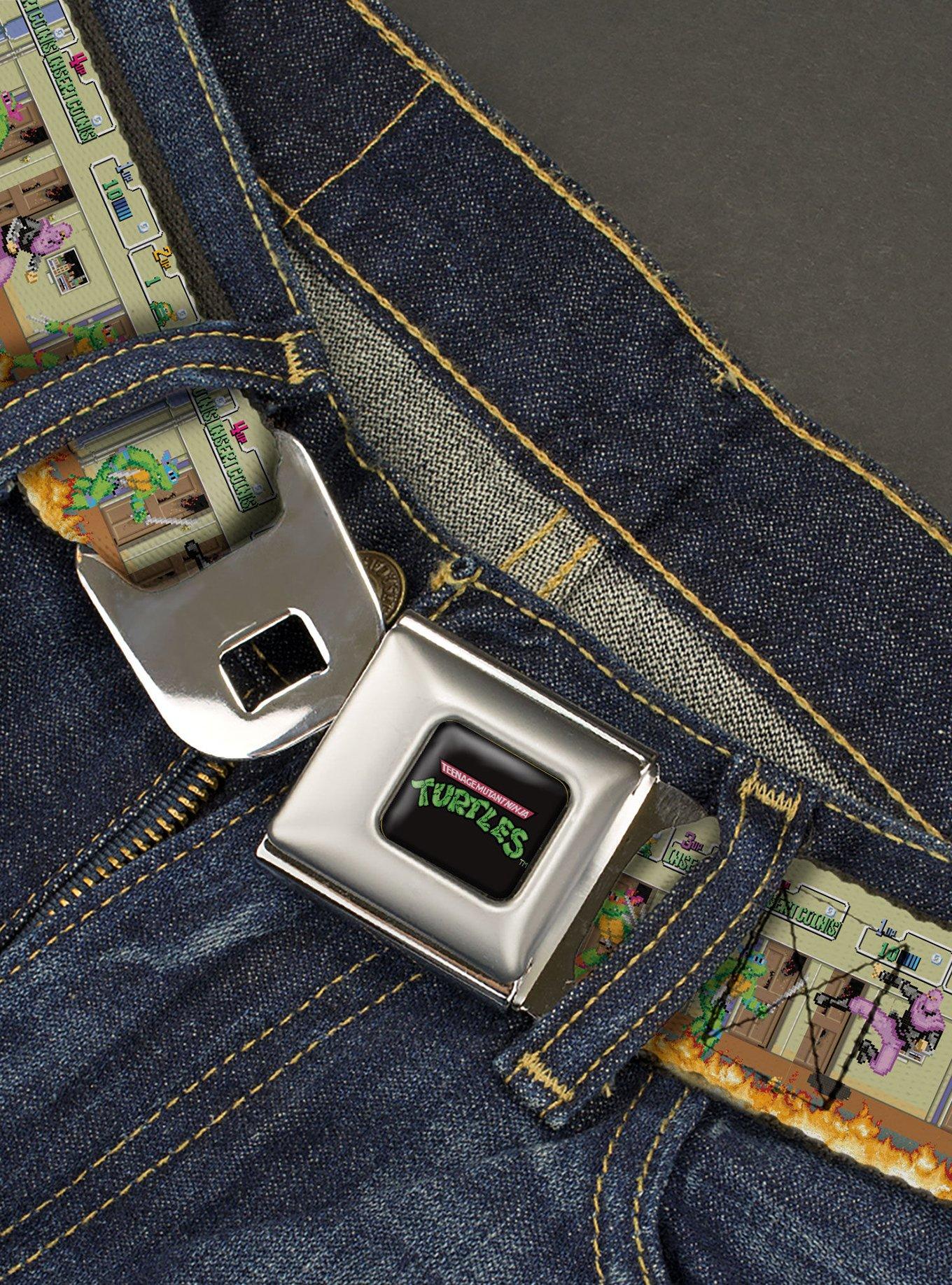Teenage Mutant Ninja Turtles Battle Foot Soldiers Arcade Seatbelt Buckle Belt, MULTI, alternate