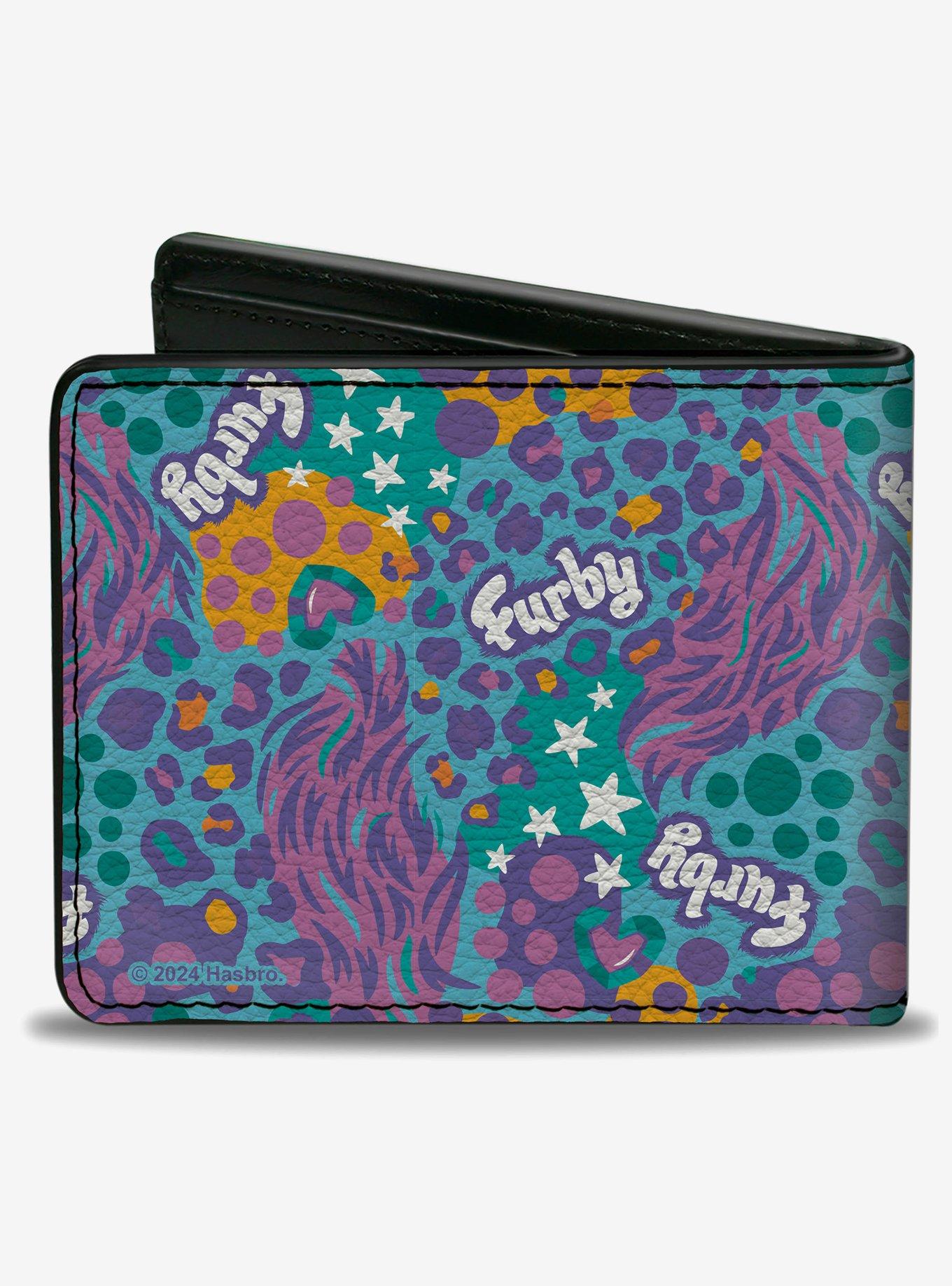 Furby Title Logo Fur Print Bifold Wallet, , alternate