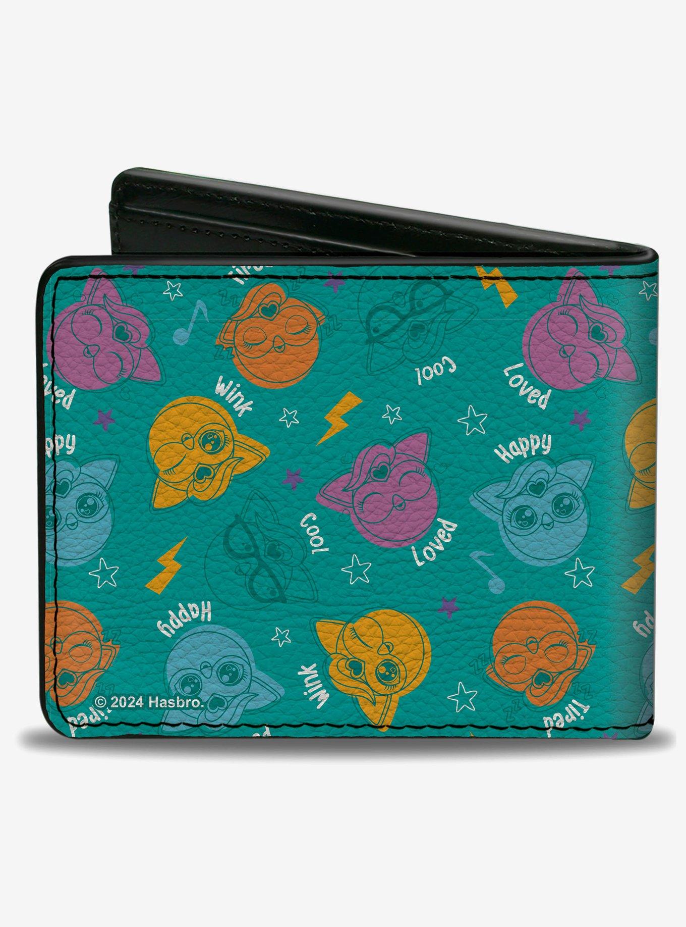 Furby Happy Furbmoji Expressions Scattered Bifold Wallet, , alternate