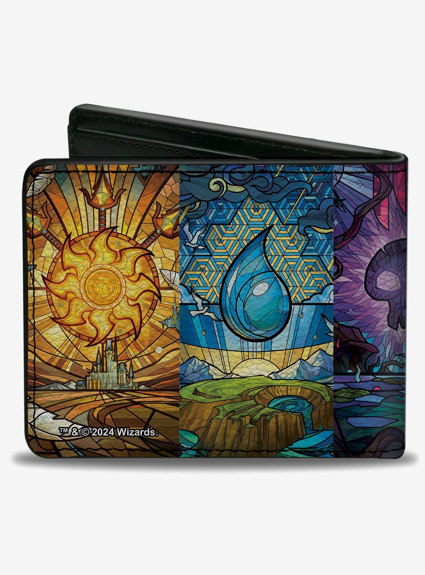 Magic: The Gathering Stained Glass Mana Symbols Bifold Wallet, , hi-res