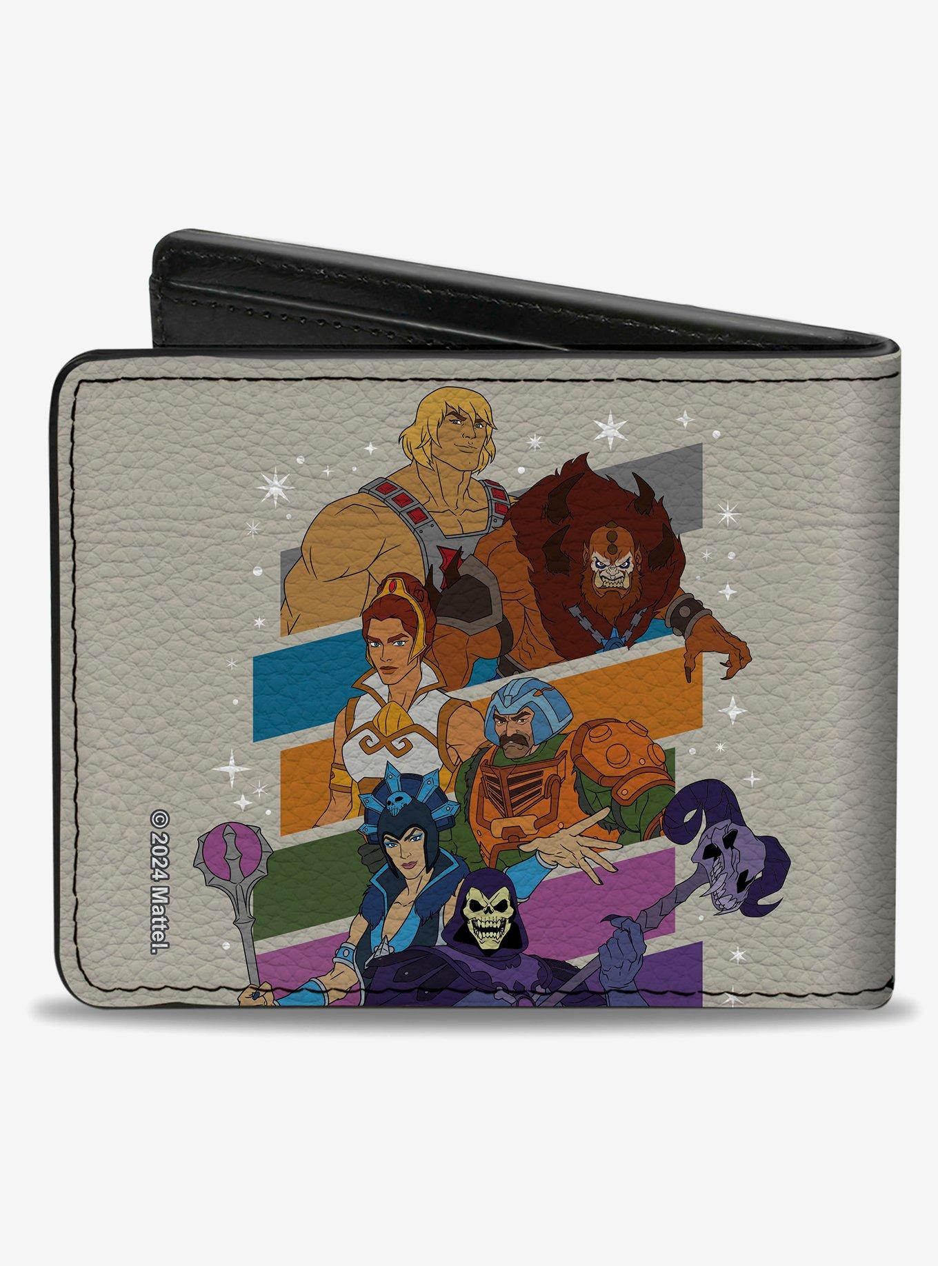 Masters of the Universe Character Stripe Poses Bifold Wallet, , hi-res
