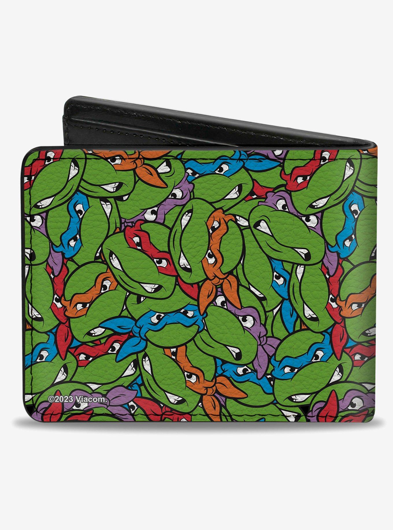 Teenage Mutant Ninja Turtles Faces Stacked Bifold Wallet, , hi-res