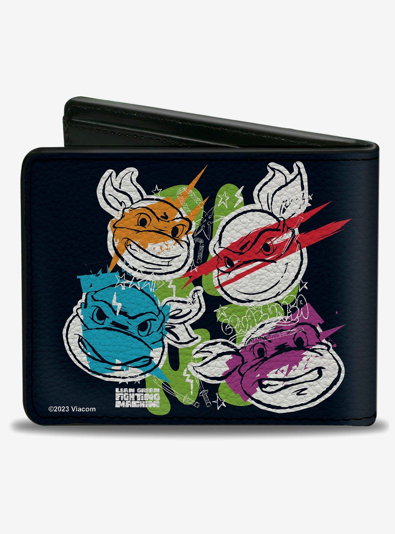 Teenage Mutant Ninja Turtles Faces and Doodles Bifold Wallet, , hi-res