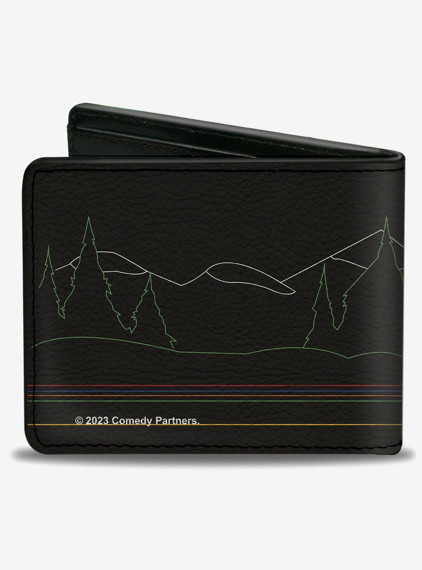 South Park Boys At Bus Line Silhouette Bifold Wallet, , hi-res