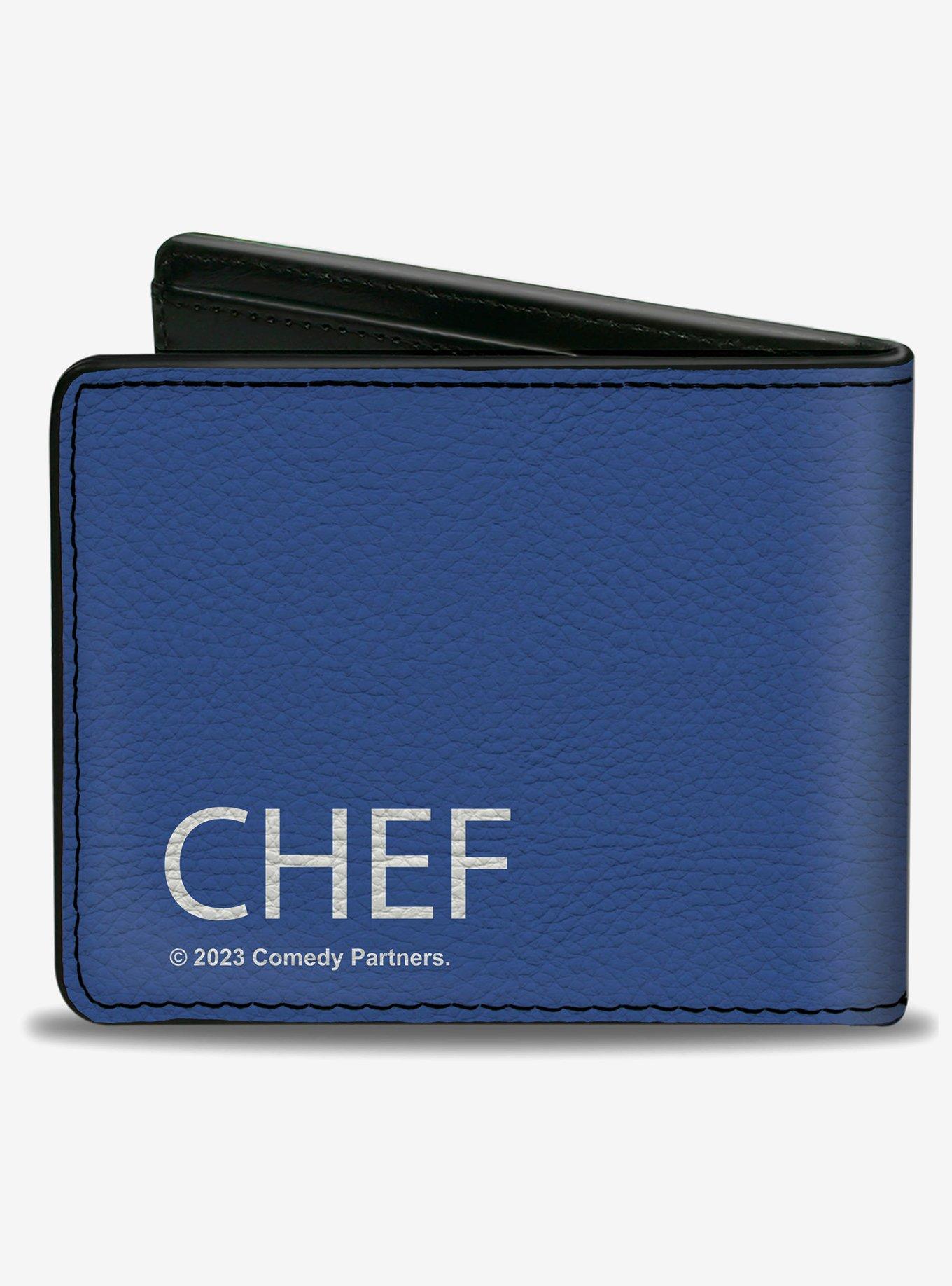 South Park Chef Pose and Text Blue Bifold Wallet, , hi-res