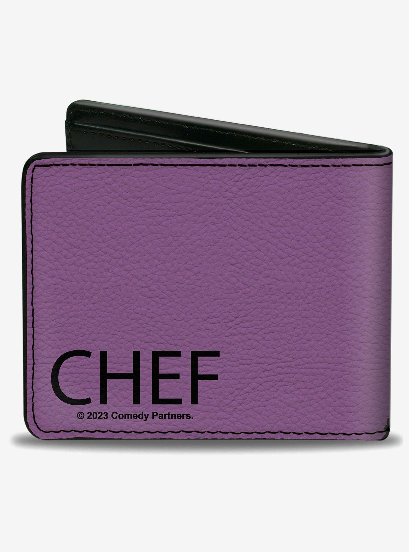 South Park Chef Pose and Text Purple Bifold Wallet, , hi-res