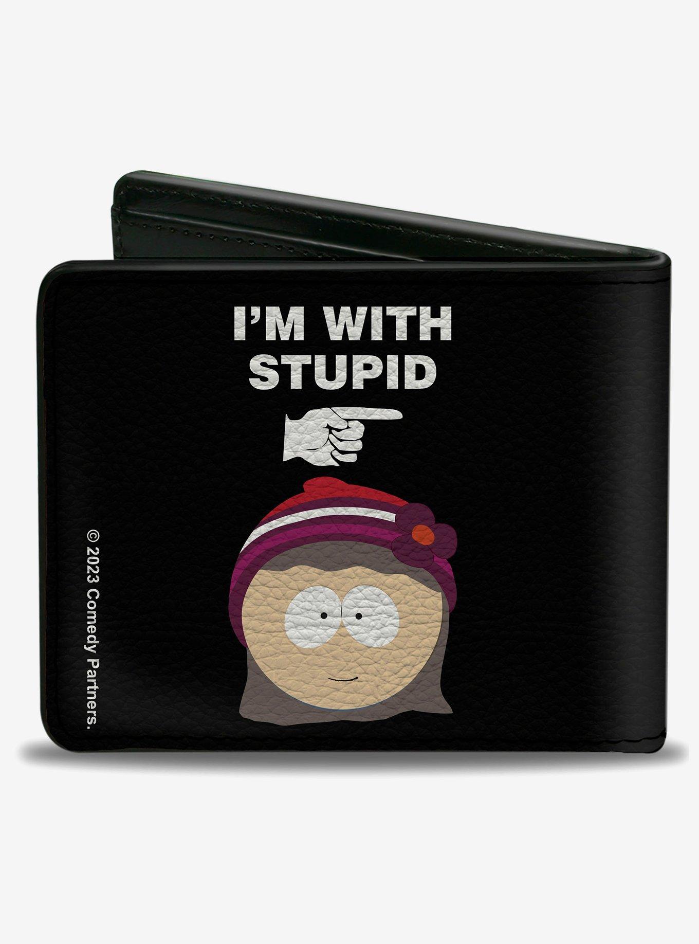 South Park Cartman and Heidi I'm With Quotes Bifold Wallet, , hi-res