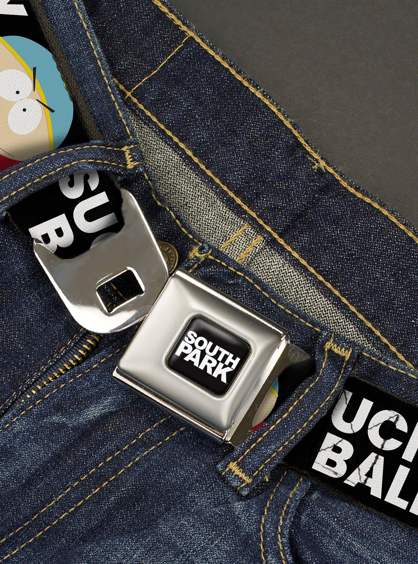 South Park Cartman Suck My Balls Pose Seatbelt Buckle Belt, MULTI, alternate
