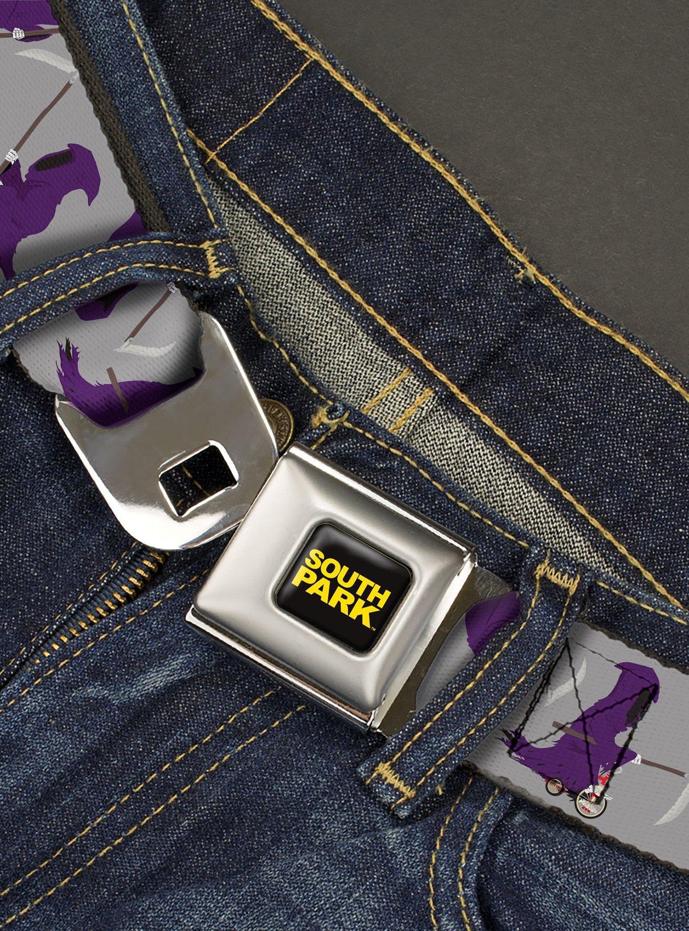 South Park Death Poses Scattered Seatbelt Buckle Belt, , hi-res