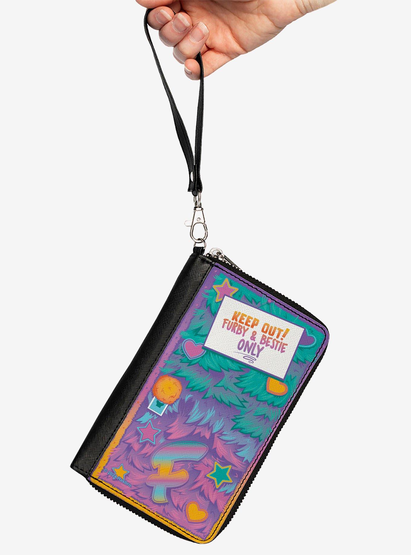 Furby Keep Out Furby & Bestie Only Fur Icons Zip Around Wallet, , hi-res