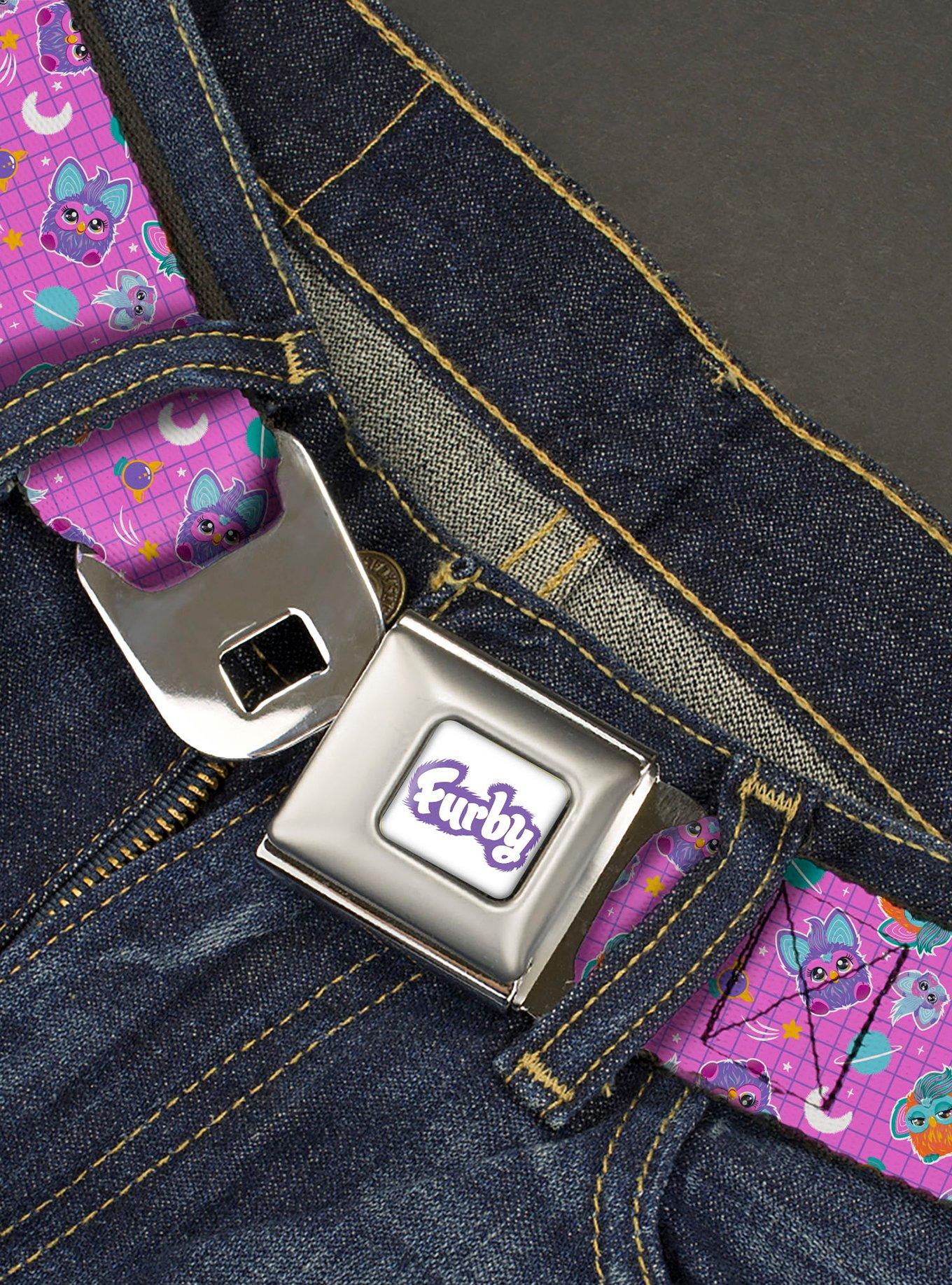 Furby and Furblets Galaxy Grid Collage Seatbelt Buckle Belt, , hi-res