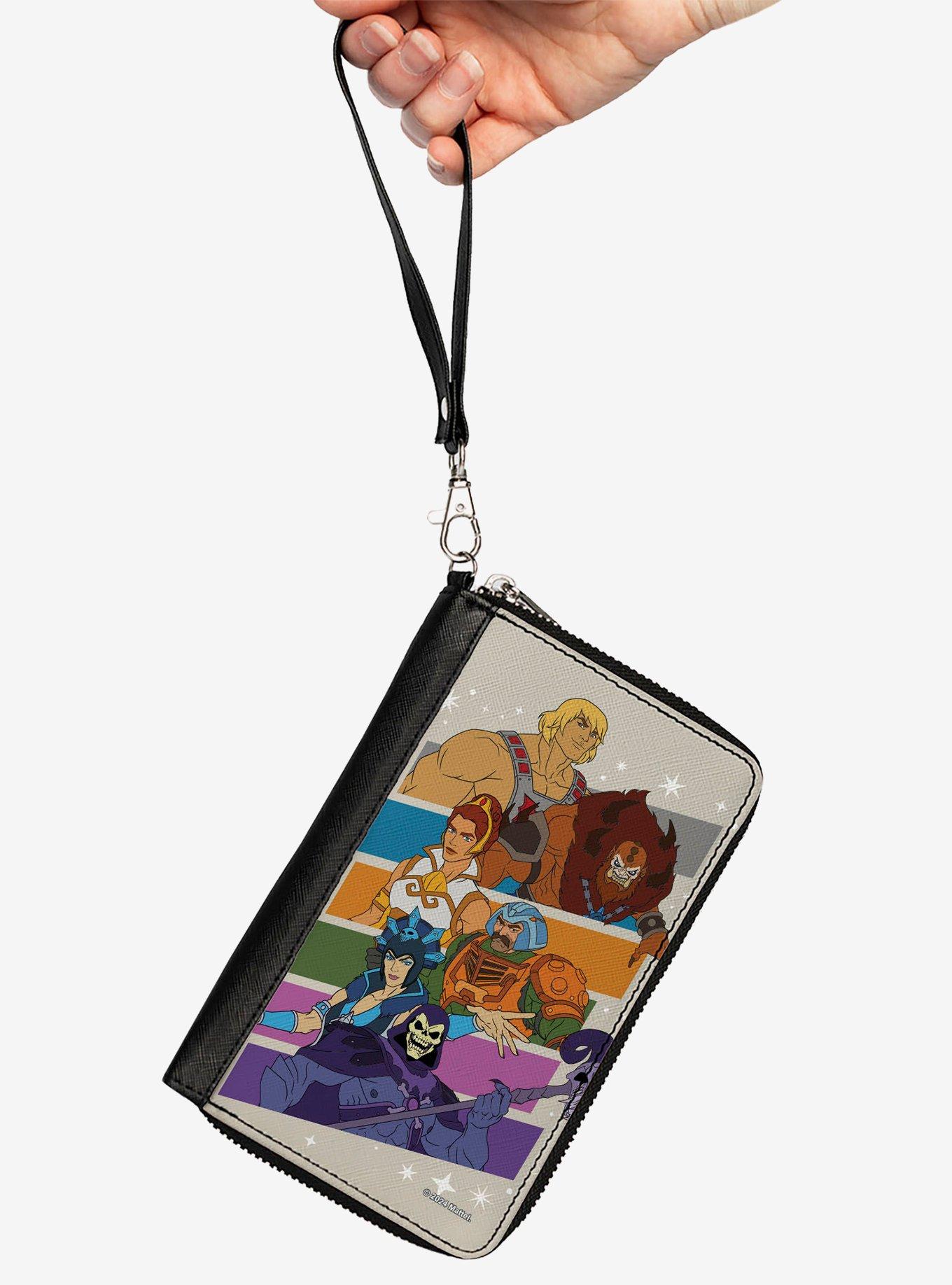 Masters of the Universe Character Stripe Poses Zip Around Wallet, , hi-res