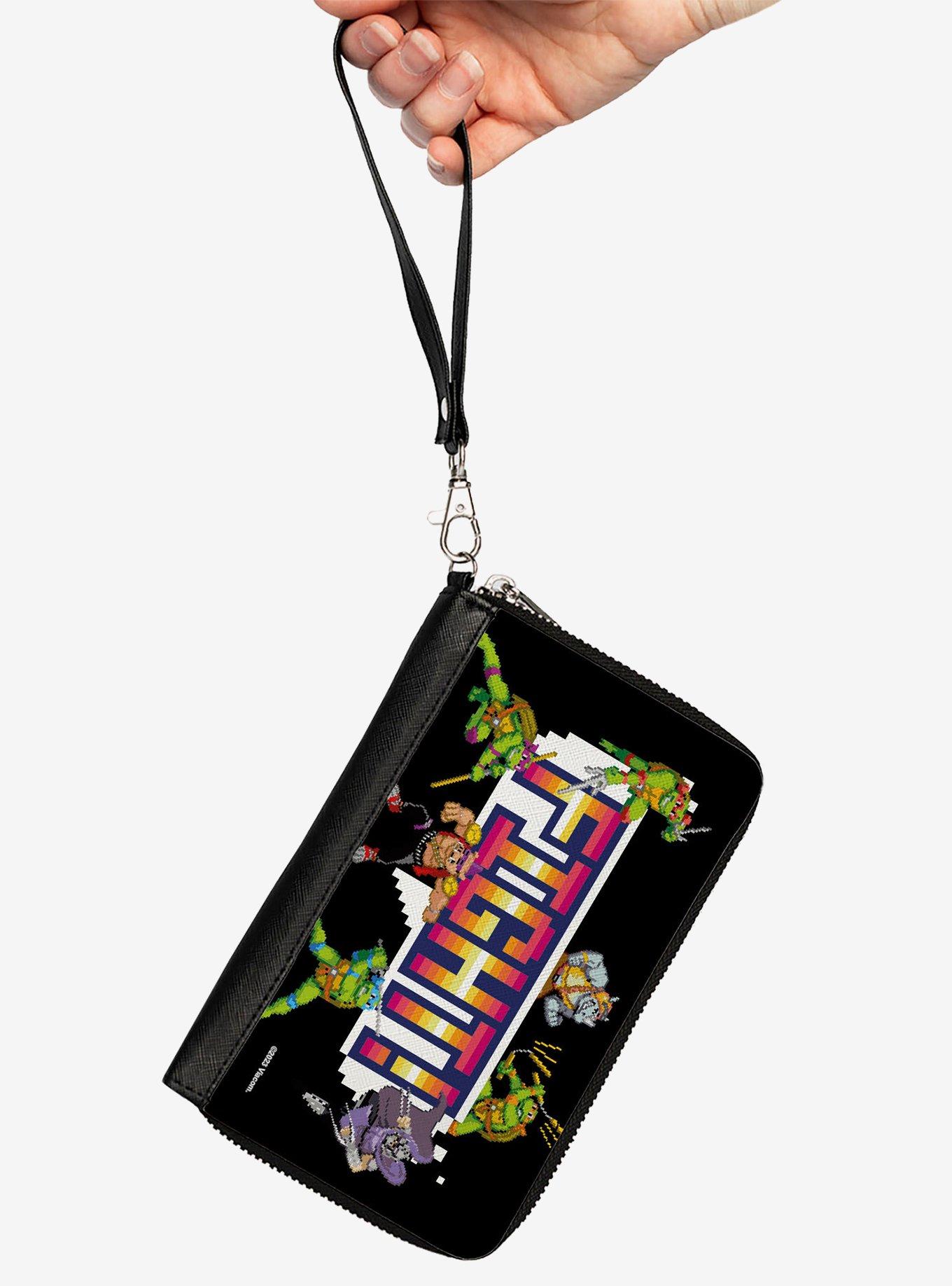 Teenage Mutant Ninja Turtles and Villains Arcade Fight Pose Zip Around Wallet, , hi-res