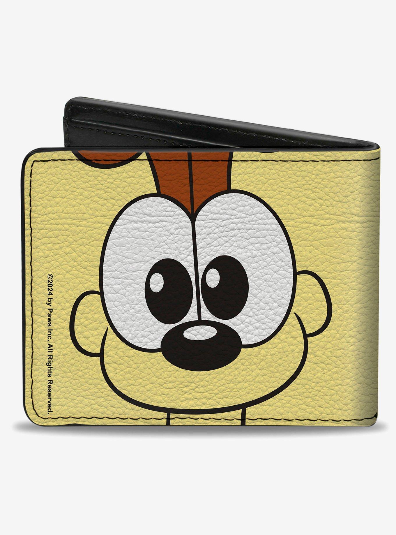 Garfield Odie Face Character Close Up Bifold Wallet, , hi-res