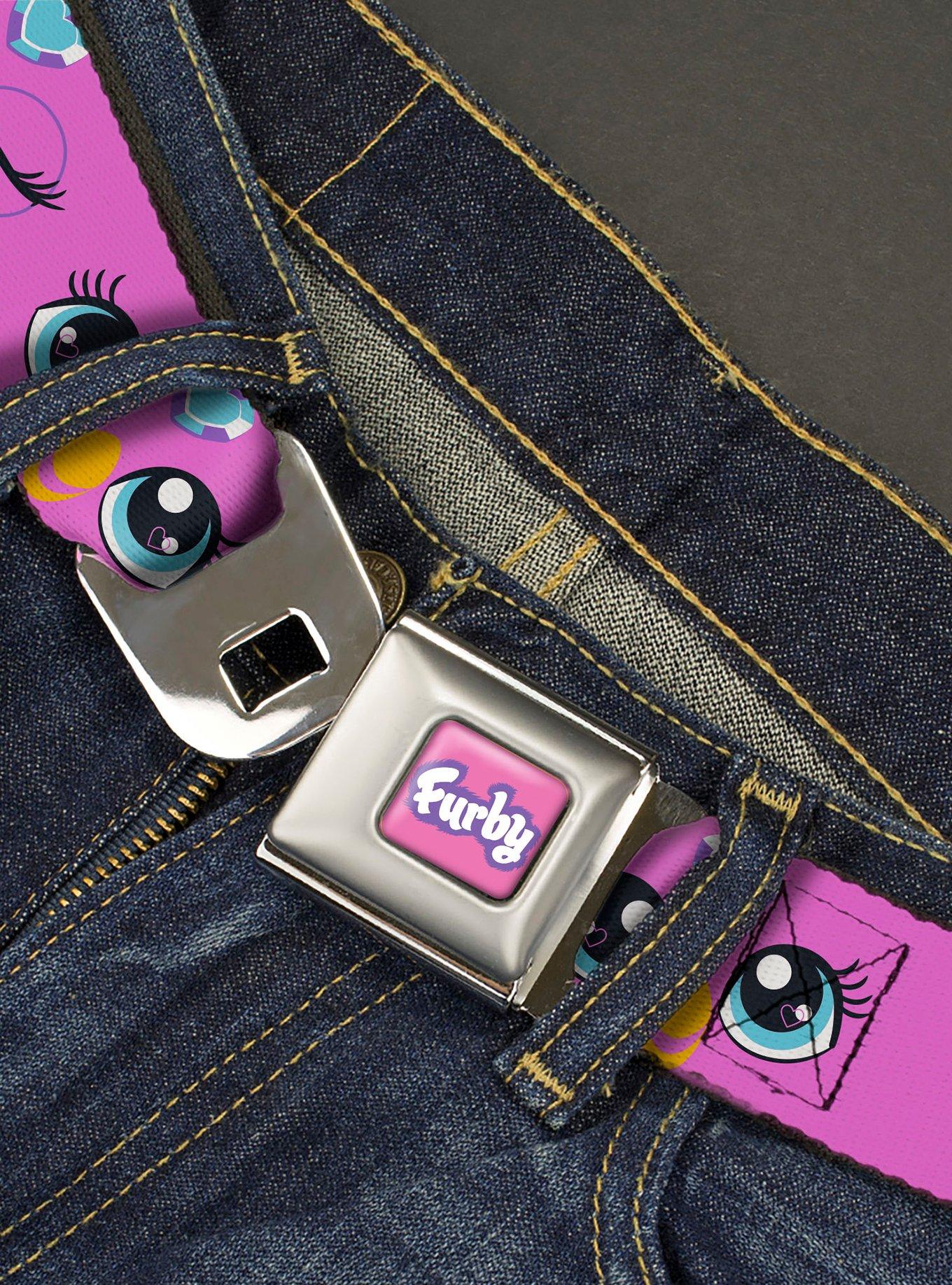 Furby Purple Eye Expressions Close Up Seatbelt Buckle Belt, , hi-res