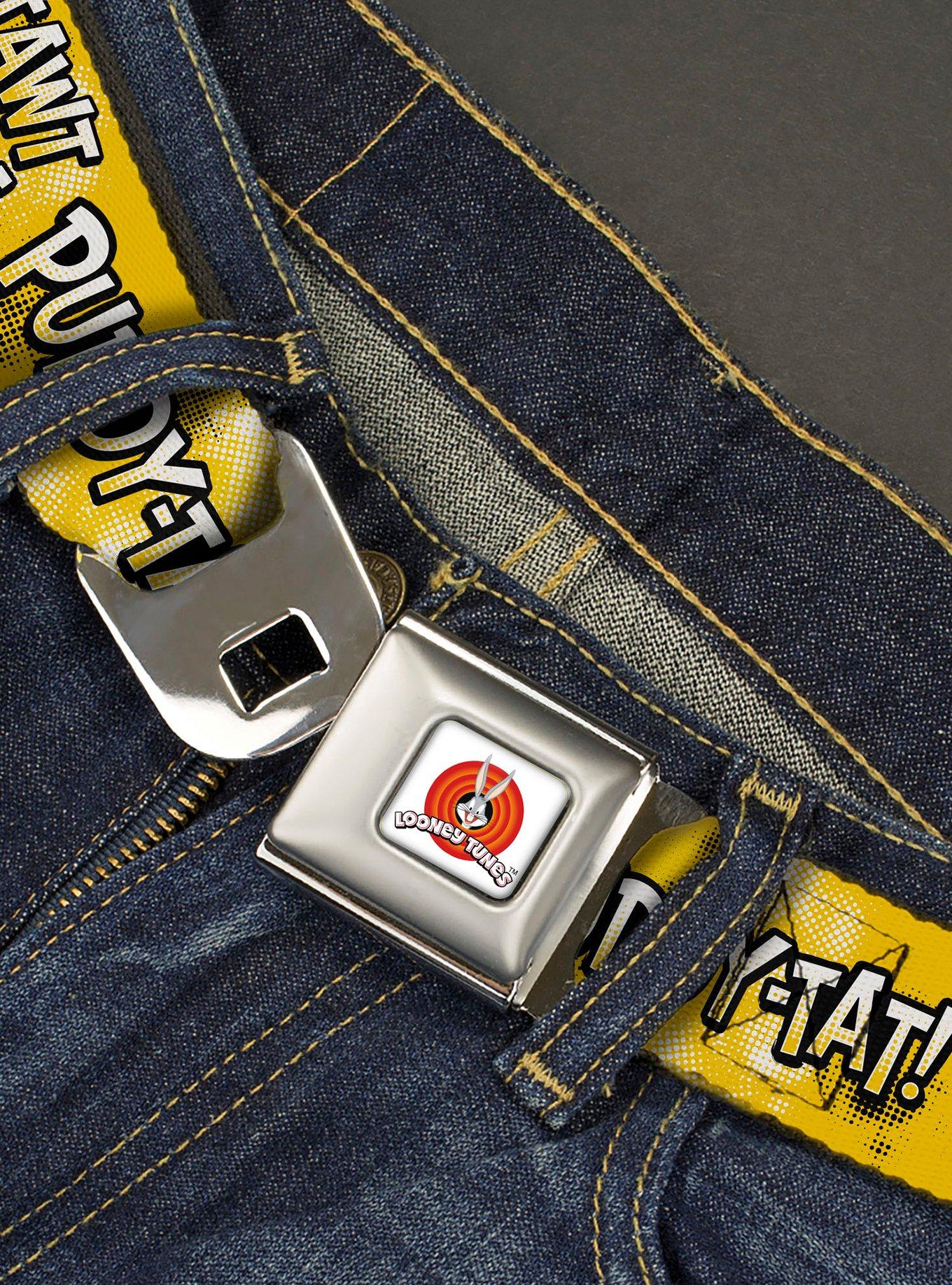 Looney Tunes Tweety I Tawt I Taw A Puddy Tat Seatbelt Buckle Belt, , hi-res
