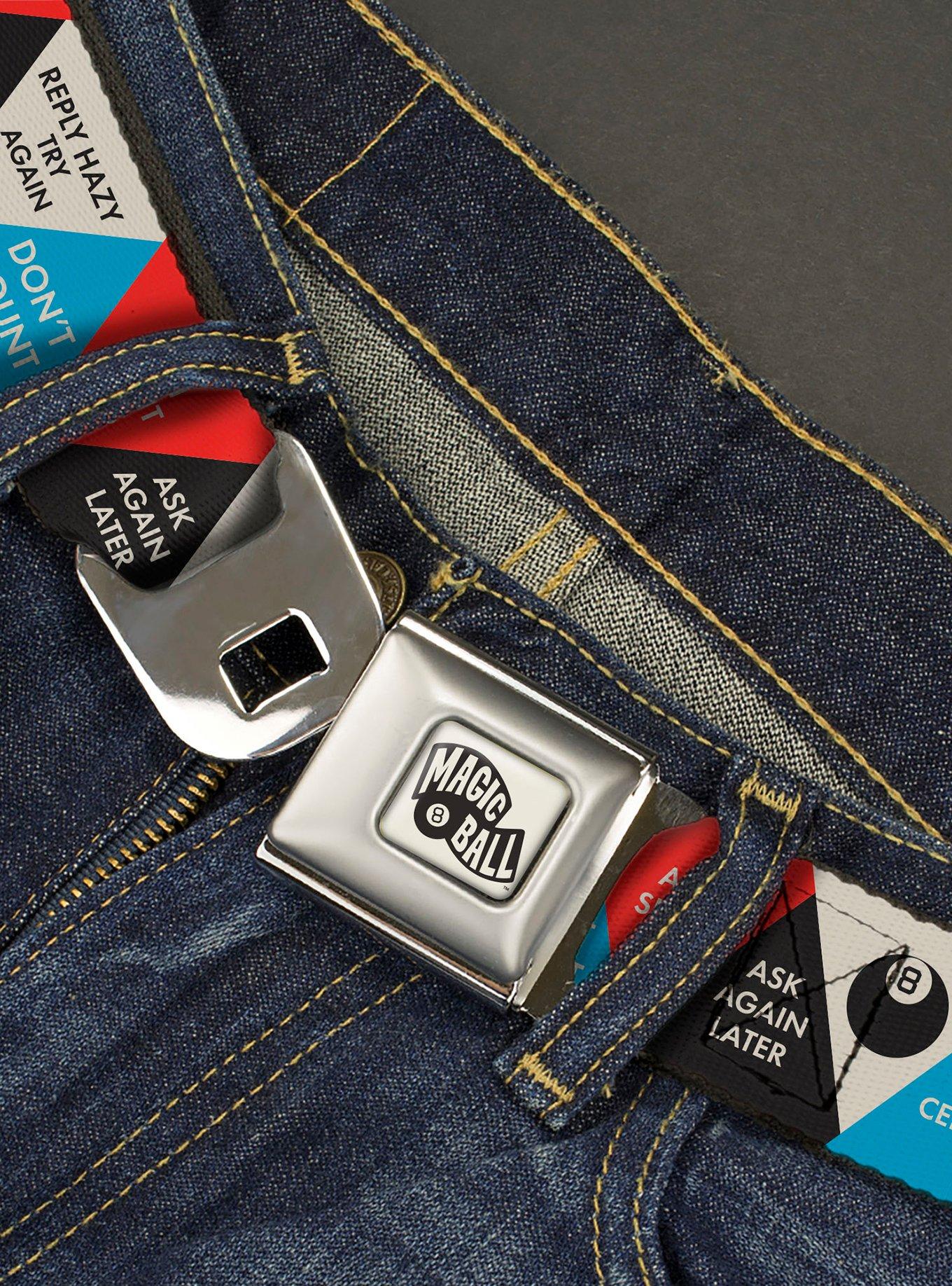 Magic 8 Ball Answer Triangles Seatbelt Buckle Belt