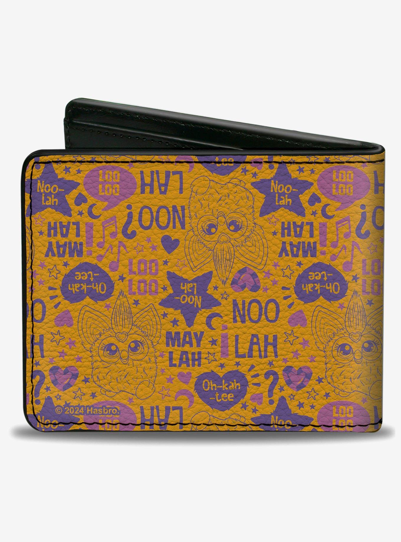 Furby Furbish Phrases and Icons Bifold Wallet, , hi-res