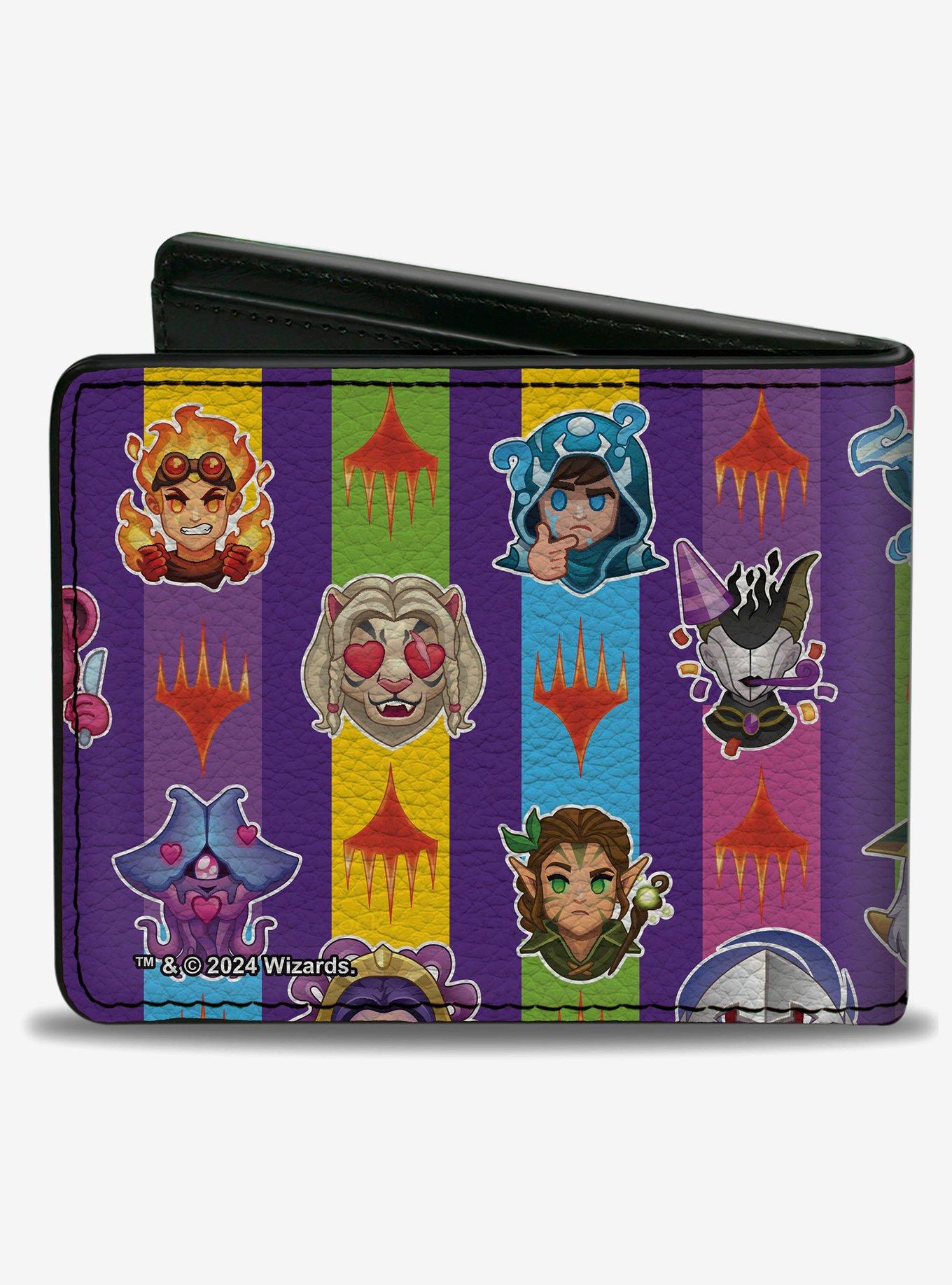 Magic: The Gathering Chibi Planeswalkers and Icons Stripe Bifold Wallet, , hi-res
