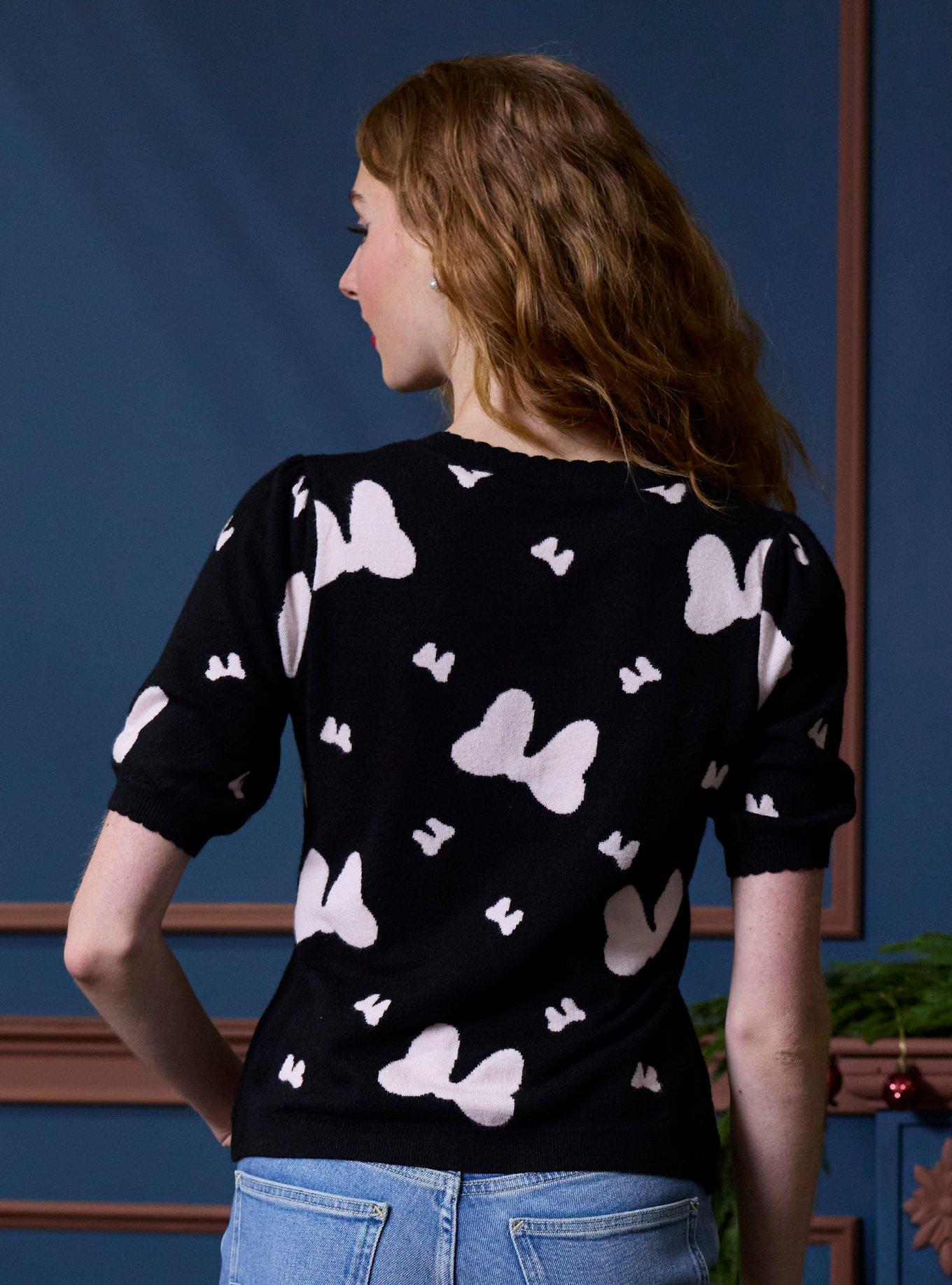 Her Universe Disney Minnie Mouse Bow Short-Sleeve Cardigan Her Universe Exclusive, MULTI, alternate