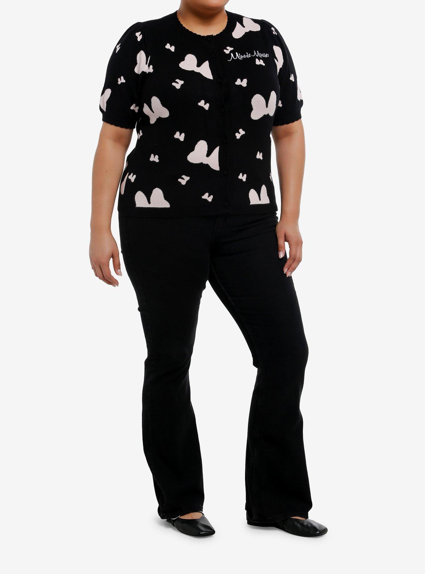 Her Universe Disney Minnie Mouse Bow Short-Sleeve Cardigan Plus Size Her Universe Exclusive, , hi-res