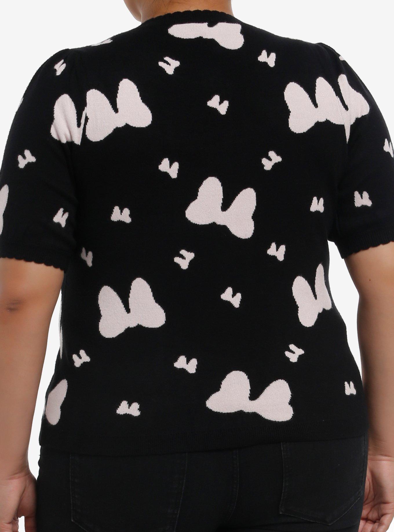 Her Universe Disney Minnie Mouse Bow Short-Sleeve Cardigan Plus Size Her Universe Exclusive, MULTI, alternate - view 3