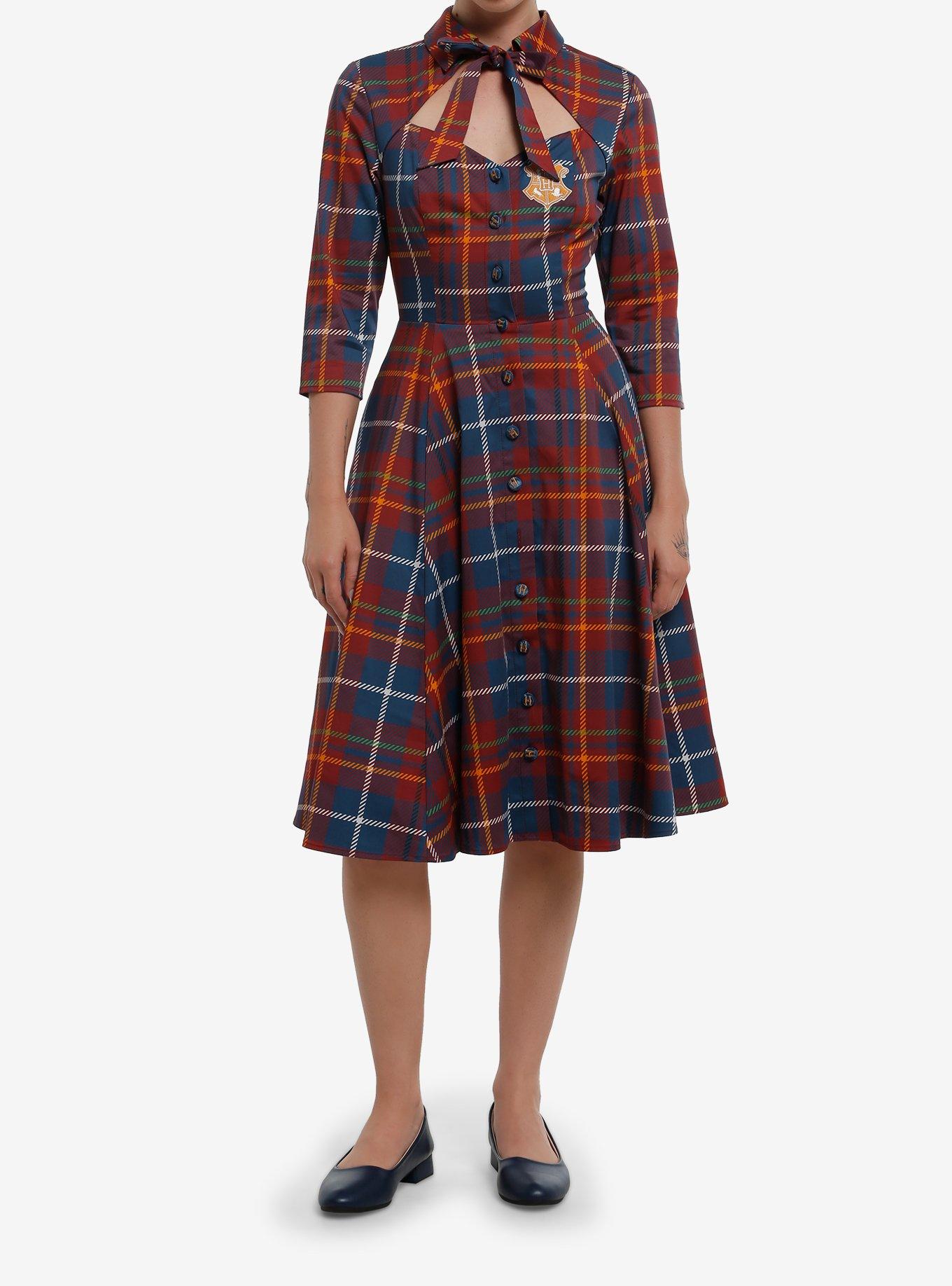 Her Universe Harry Potter Hogwarts Plaid Retro Dress Her Universe Exclusive, , hi-res