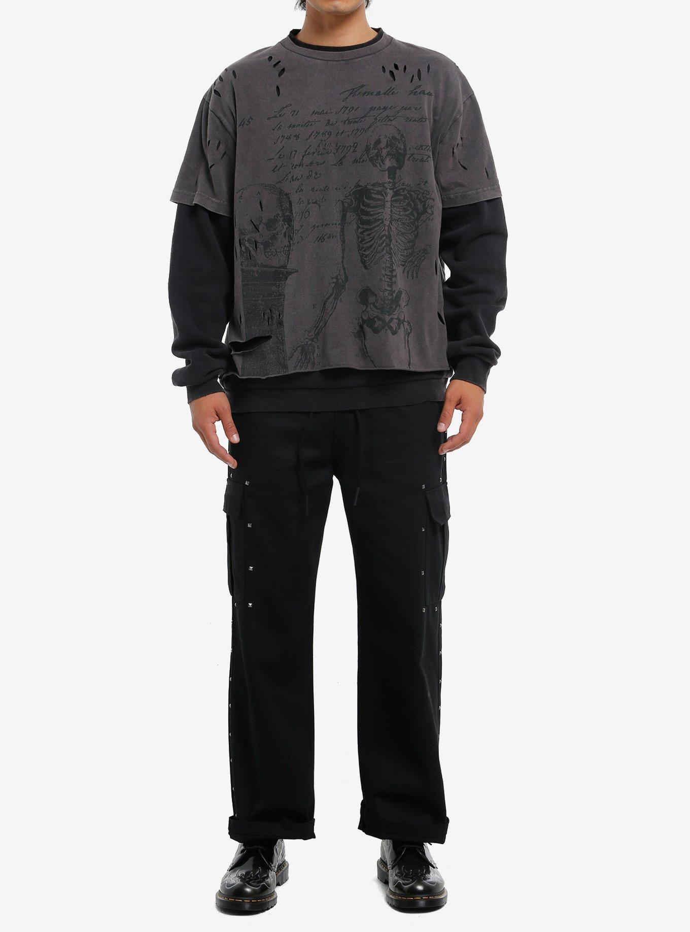 Skeleton Dead Poets Long-Sleeve Twofer, , hi-res