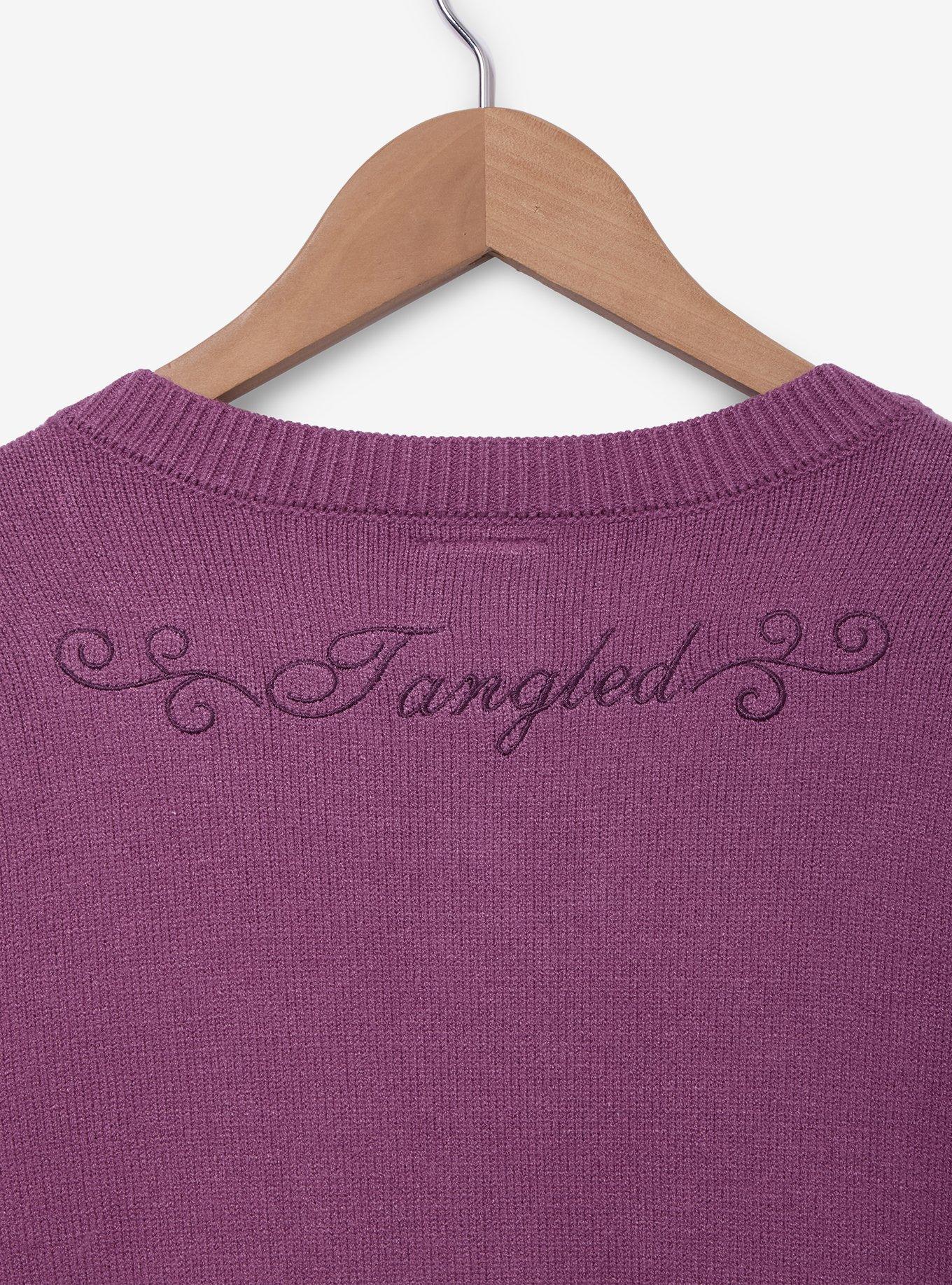 Disney Tangled Corona Suns Embroidered Cardigan Plus Size, ORCHID, alternate - view 4