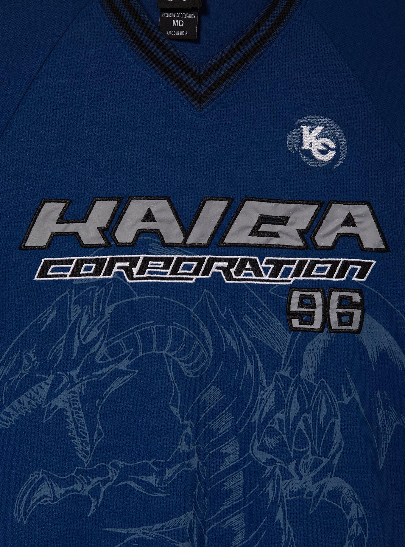 Yu-Gi-Oh! Kaiba Corporation Batting Jersey - BoxLunch Exclusive, BLUE, alternate