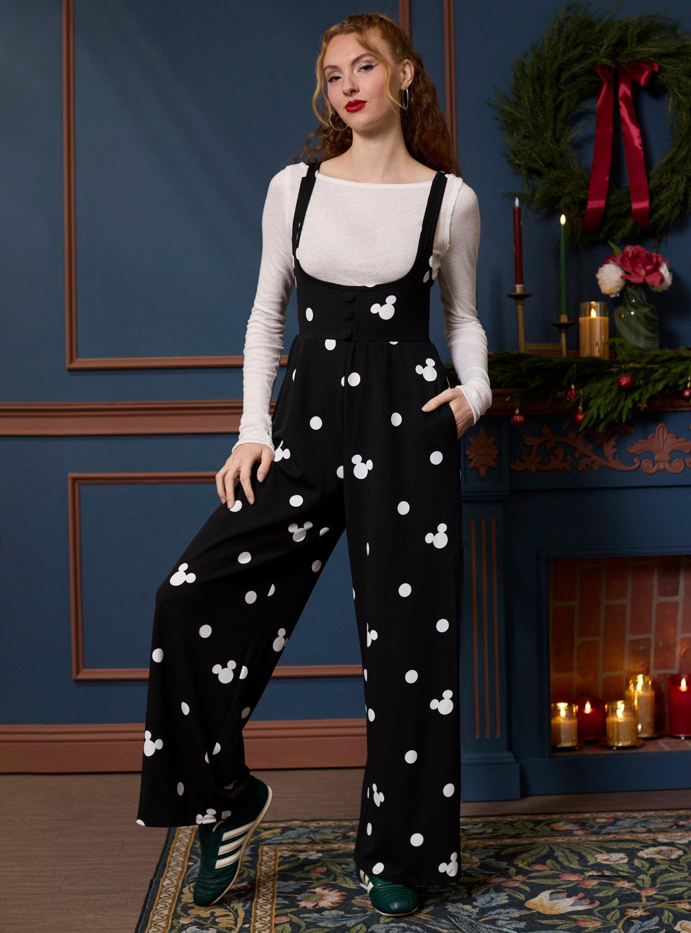 Her Universe Disney Mickey Mouse Retro Jumpsuit Her Universe Exclusive, BLACK  WHITE, alternate