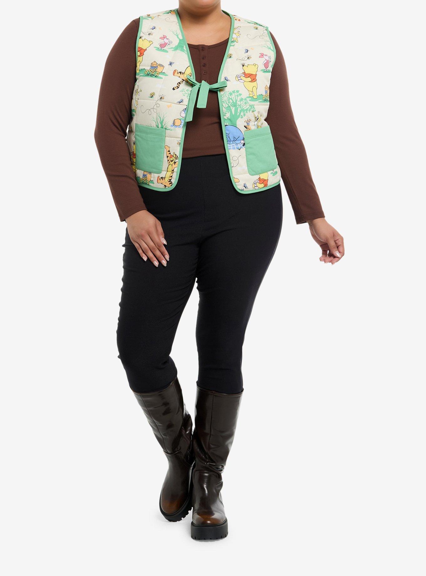 Disney Winnie The Pooh Girls Quilted Vest Plus Size, , hi-res