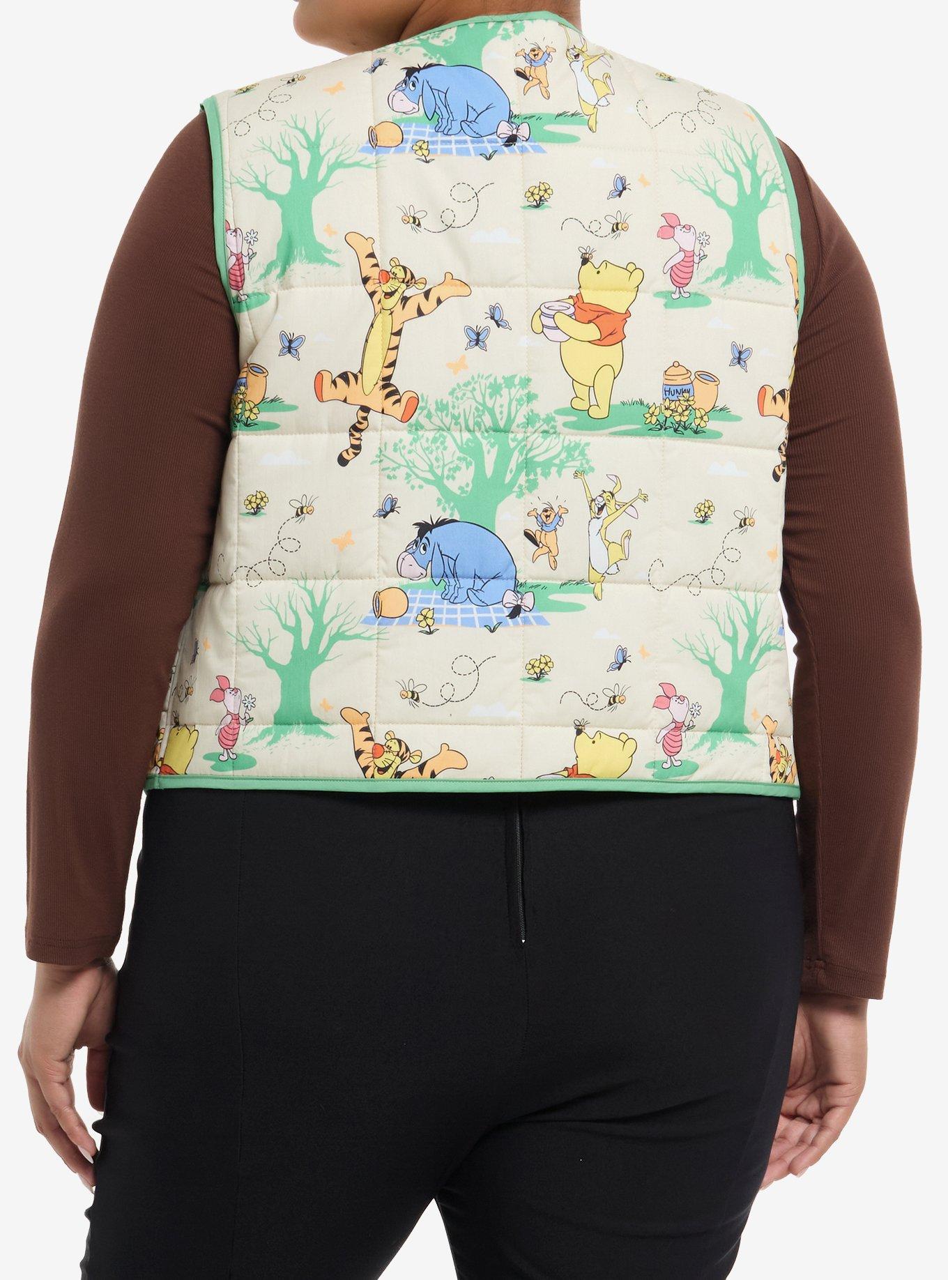 Disney Winnie The Pooh Girls Quilted Vest Plus Size, MULTI, alternate