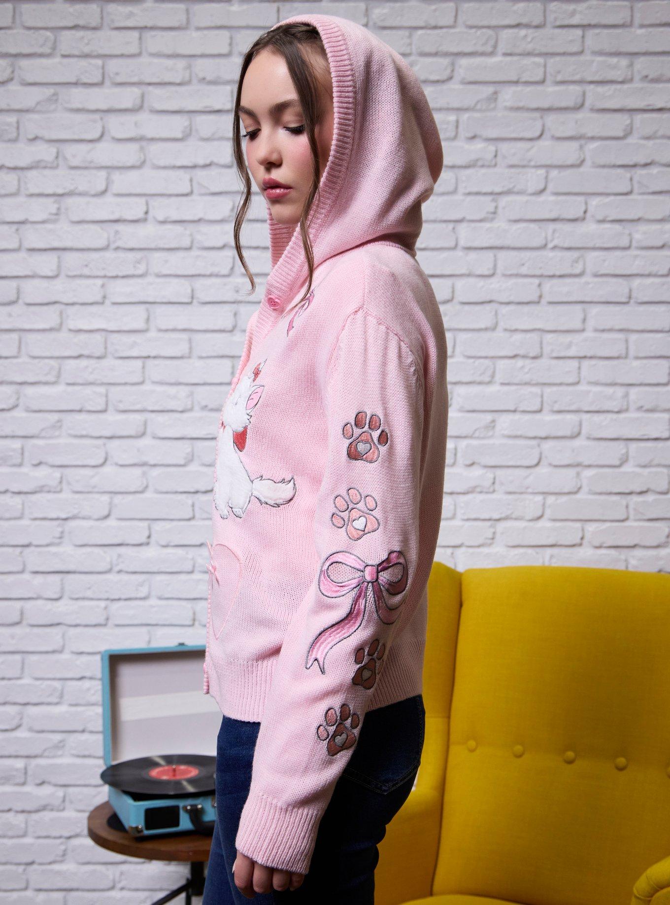 Her Universe Disney The Aristocats Marie Girls Hooded Cardigan, , alternate
