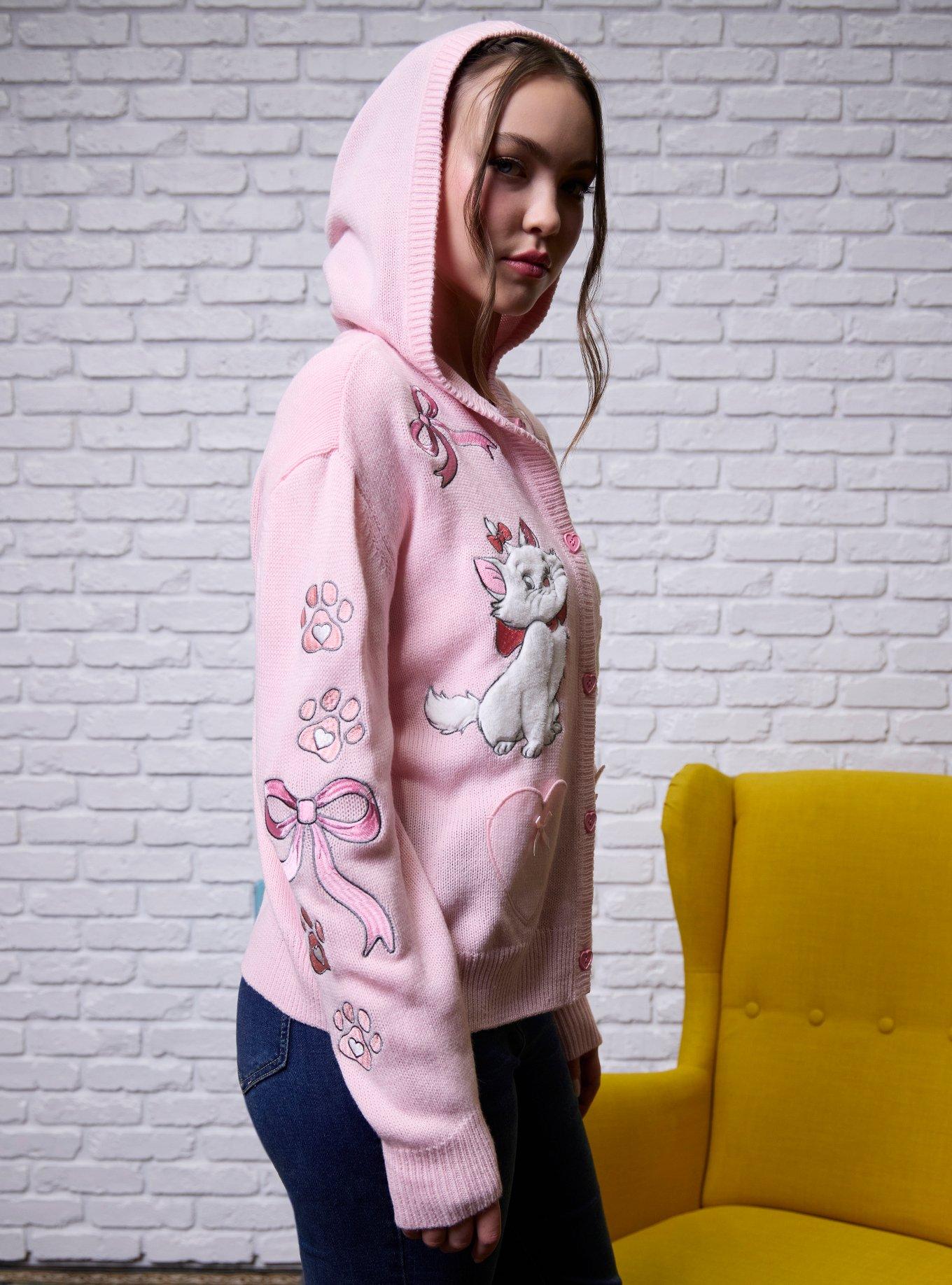 Her Universe Disney The Aristocats Marie Girls Hooded Cardigan, , alternate