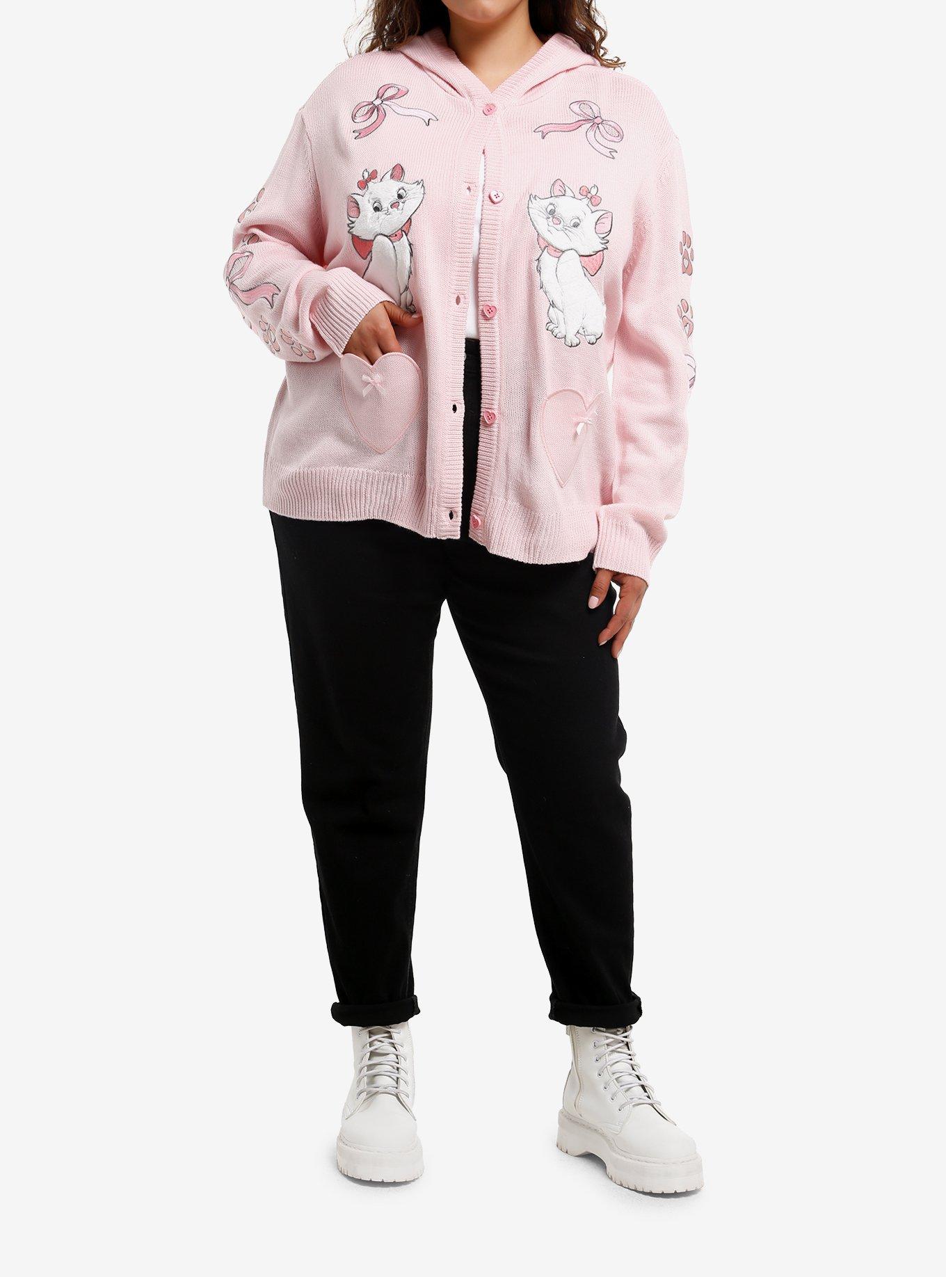 Her Universe Disney The Aristocats Marie Girls Hooded Cardigan Plus Size, , hi-res