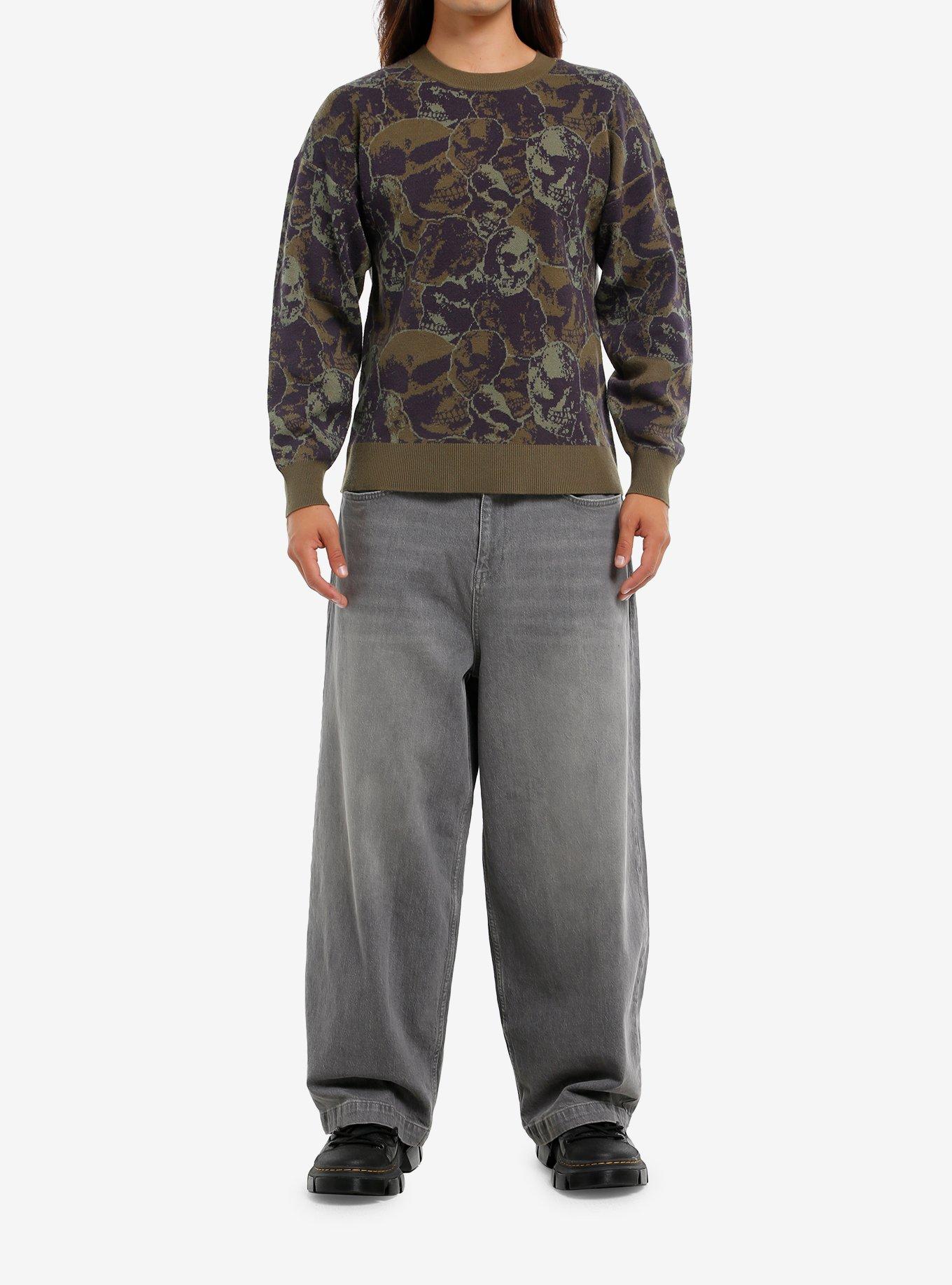 Green Skulls Sweater, , hi-res