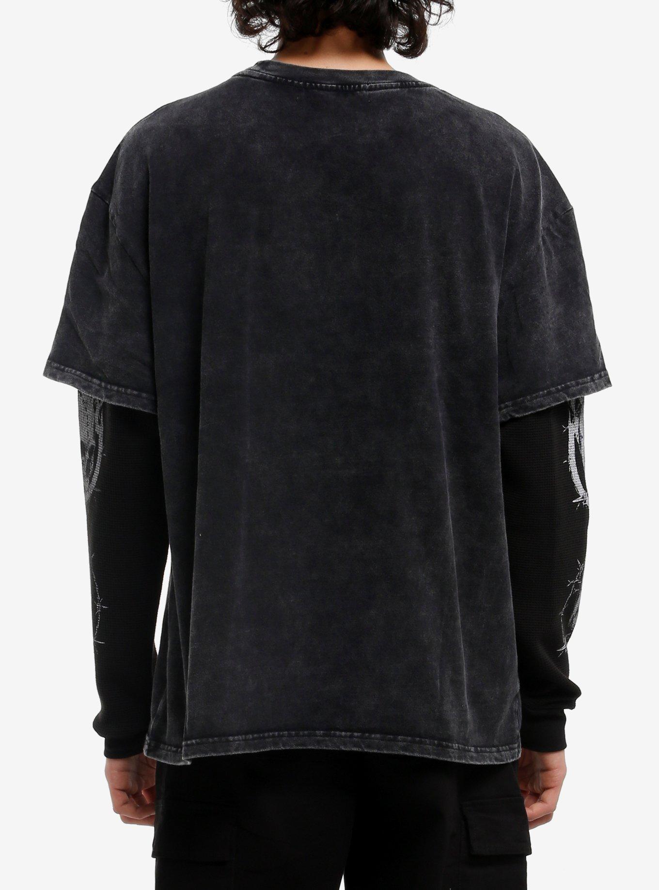 Fearless Grim Reaper Thermal Long-Sleeve T-Shirt, GREY, alternate