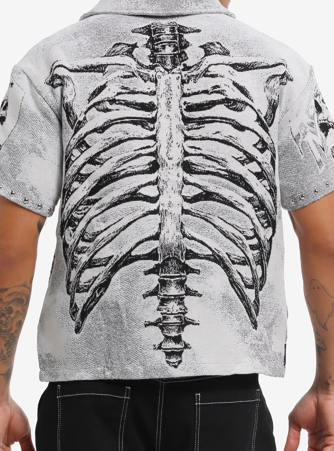 Rib Cage Tapestry Woven Button-Up, , hi-res
