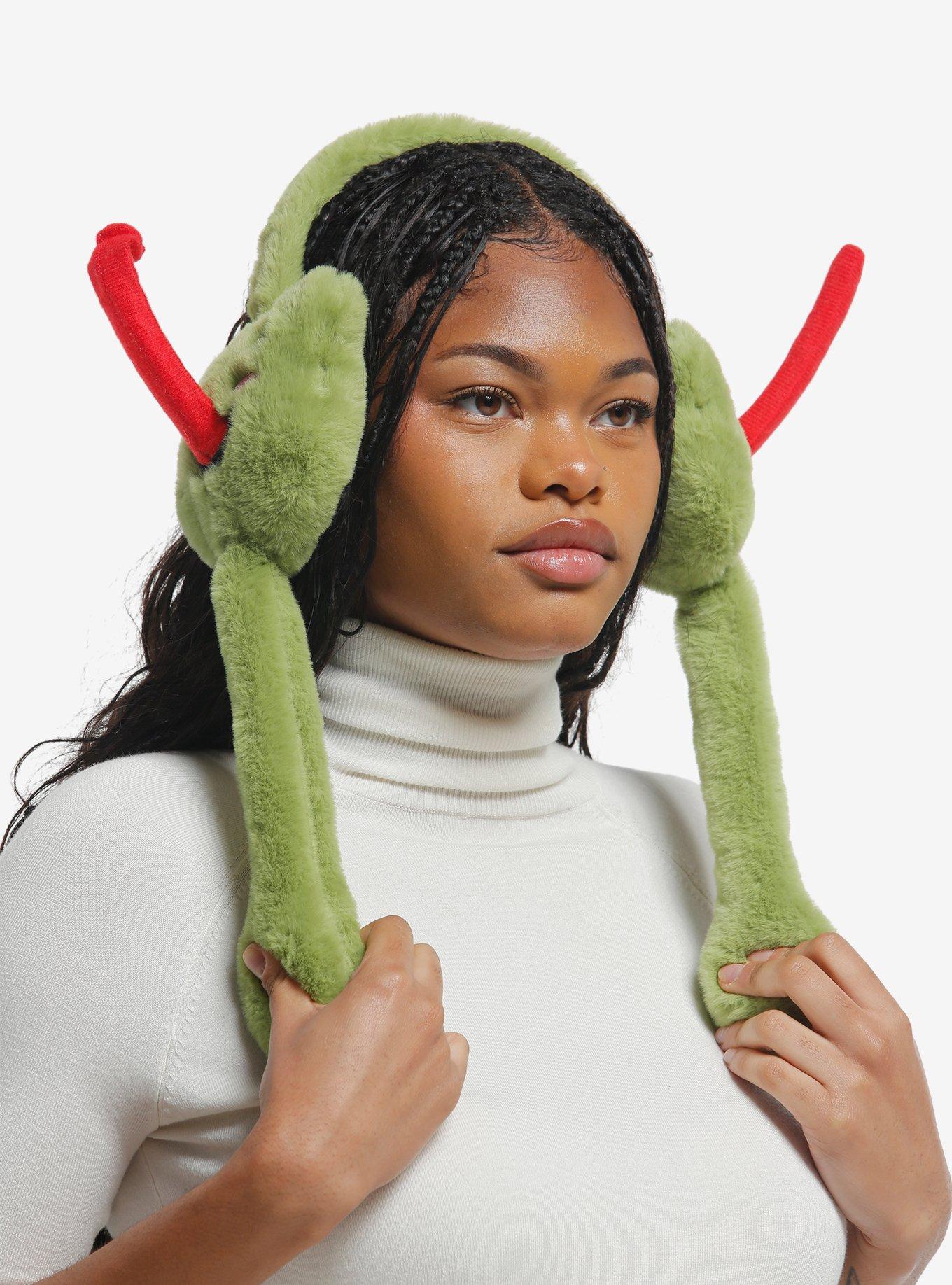 Frog Plush Earmuffs With Moveable Tongue, , hi-res