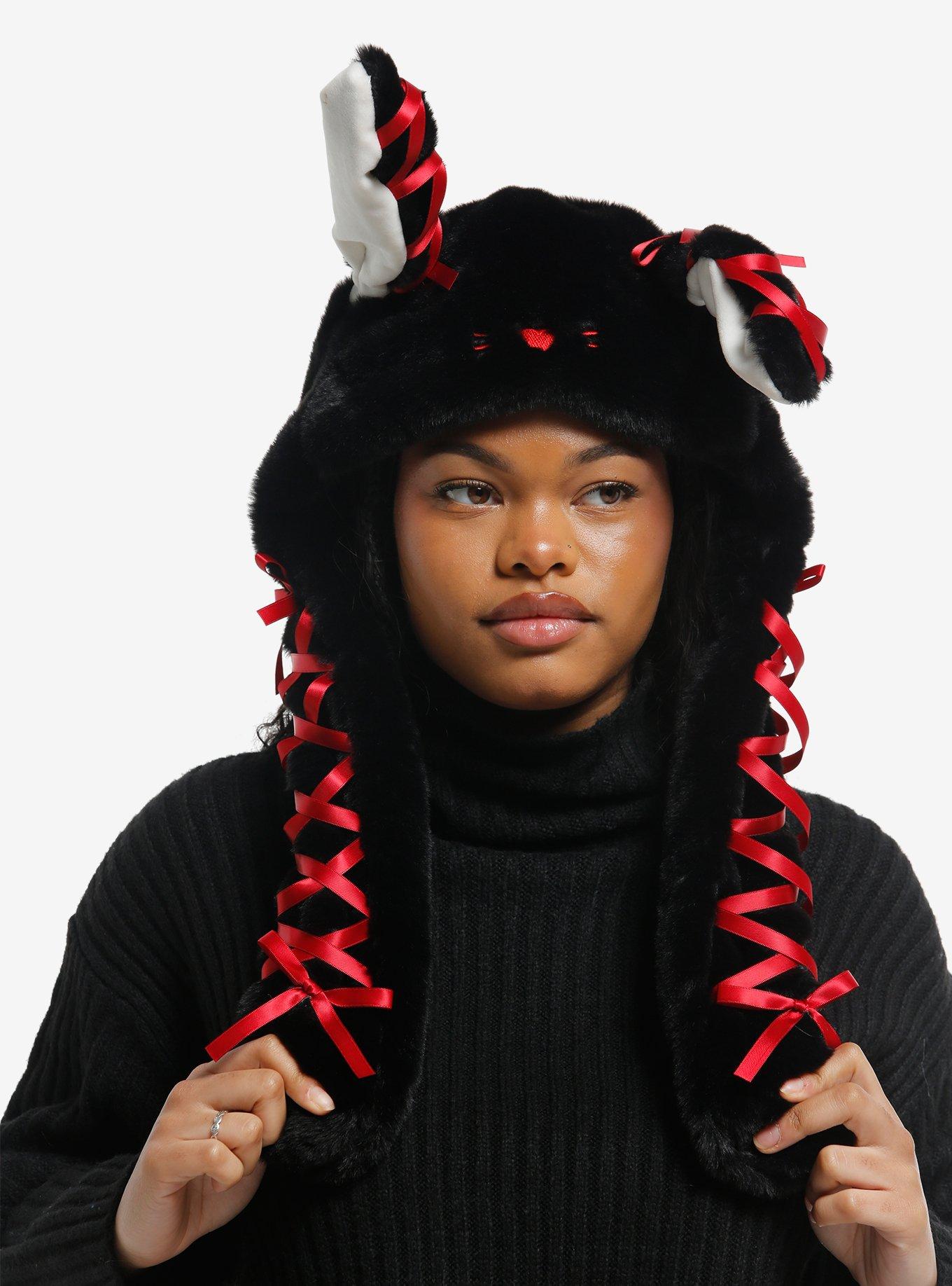 Gothic Lolita Bunny Tassel Beanie With Moveable Ears, , hi-res