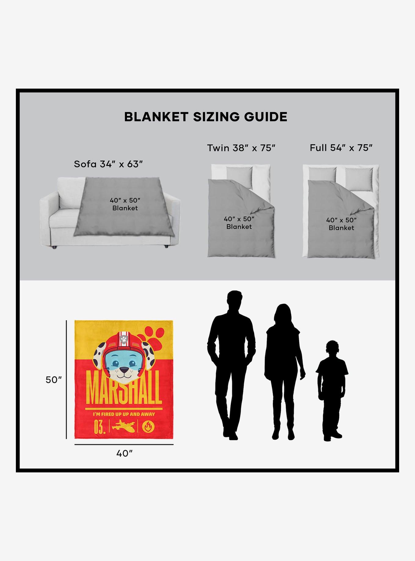 Paw Patrol Marshall Fired Up 40x50" Silk Touch Throw Blanket, , alternate