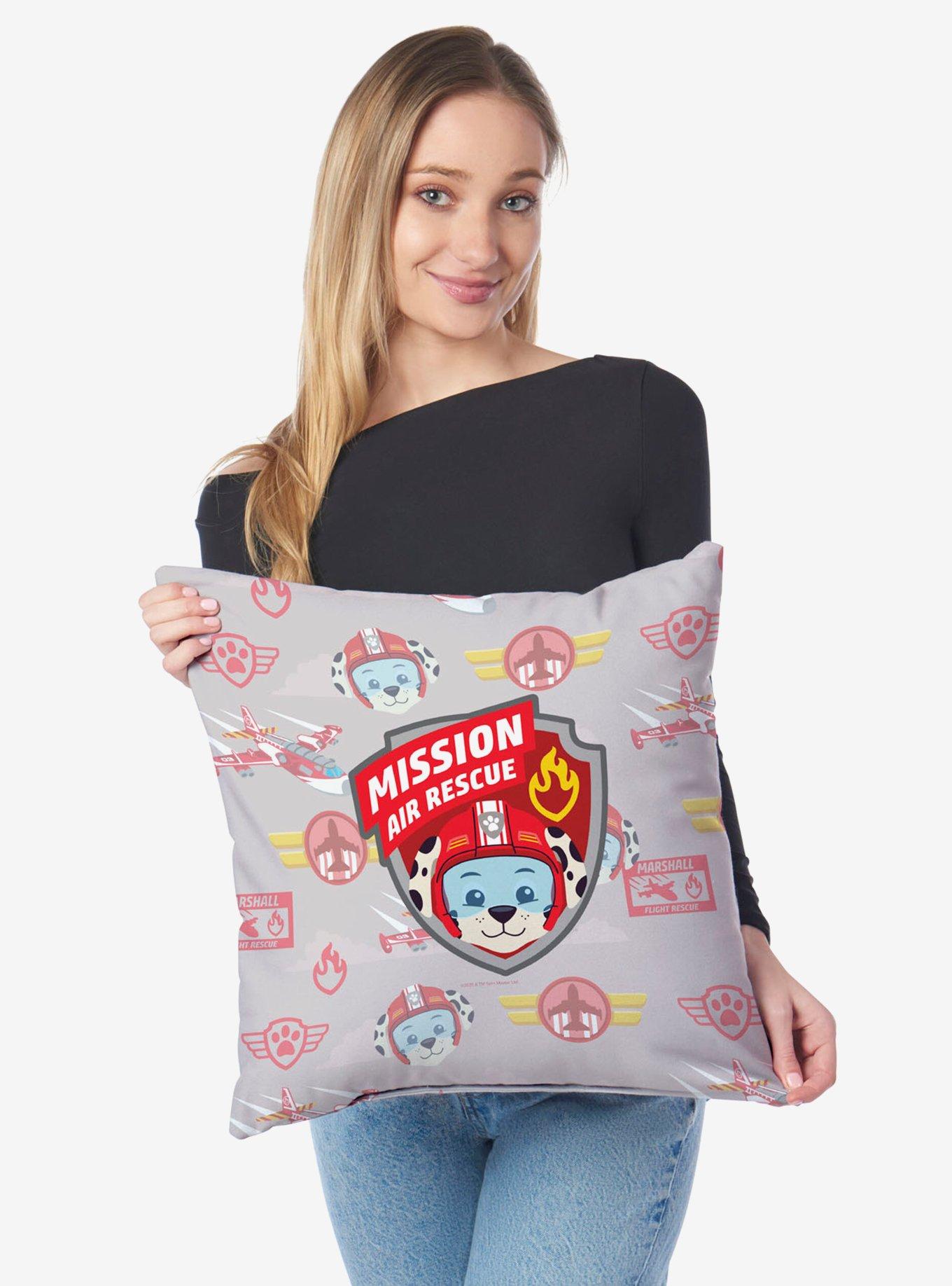 Paw Patrol Marshall Badge Pattern Throw Pillow, , hi-res