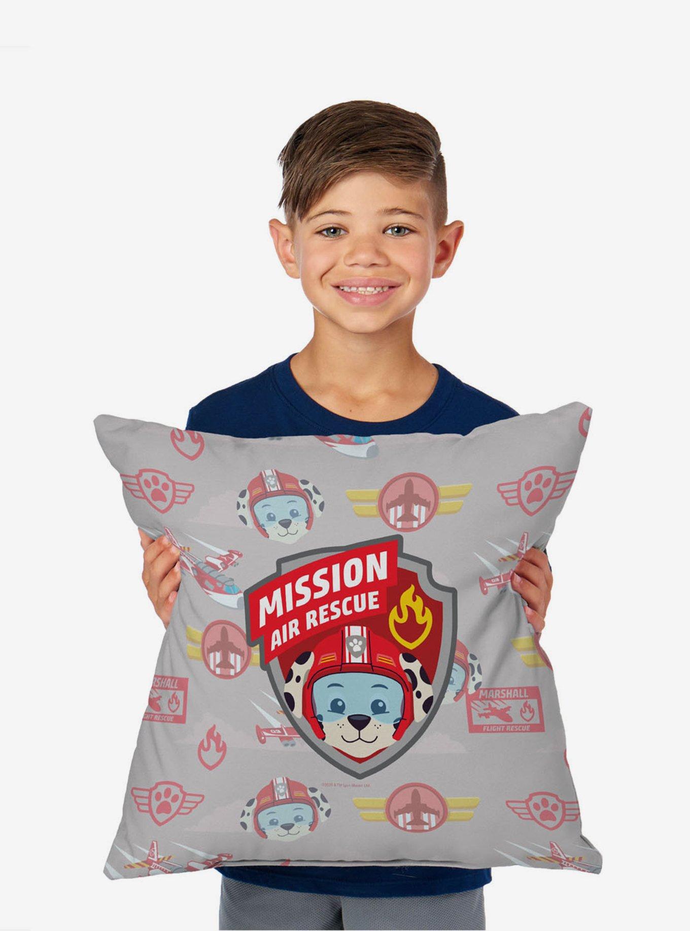 Paw Patrol Marshall Badge Pattern Throw Pillow, , alternate