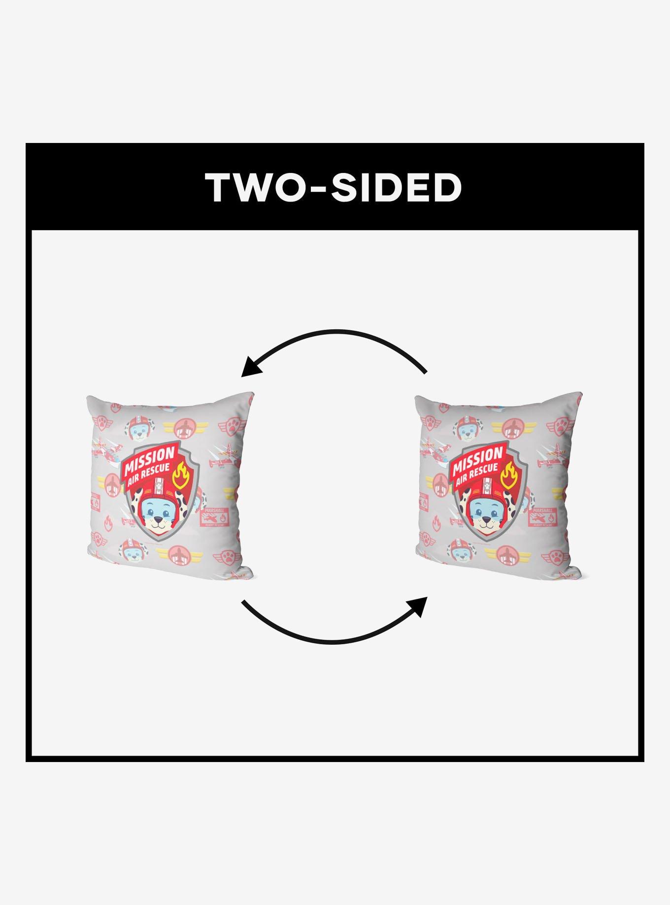 Paw Patrol Marshall Badge Pattern Throw Pillow, , alternate