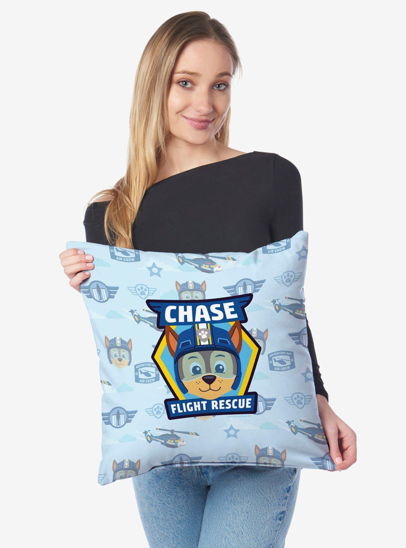 Paw Patrol Chase Badge Pattern Throw Pillow, , hi-res