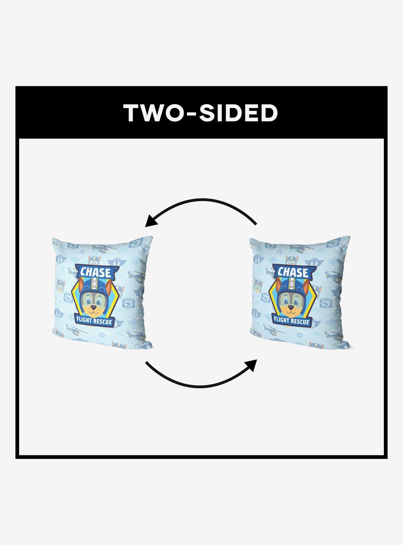 Paw Patrol Chase Badge Pattern Throw Pillow, , alternate
